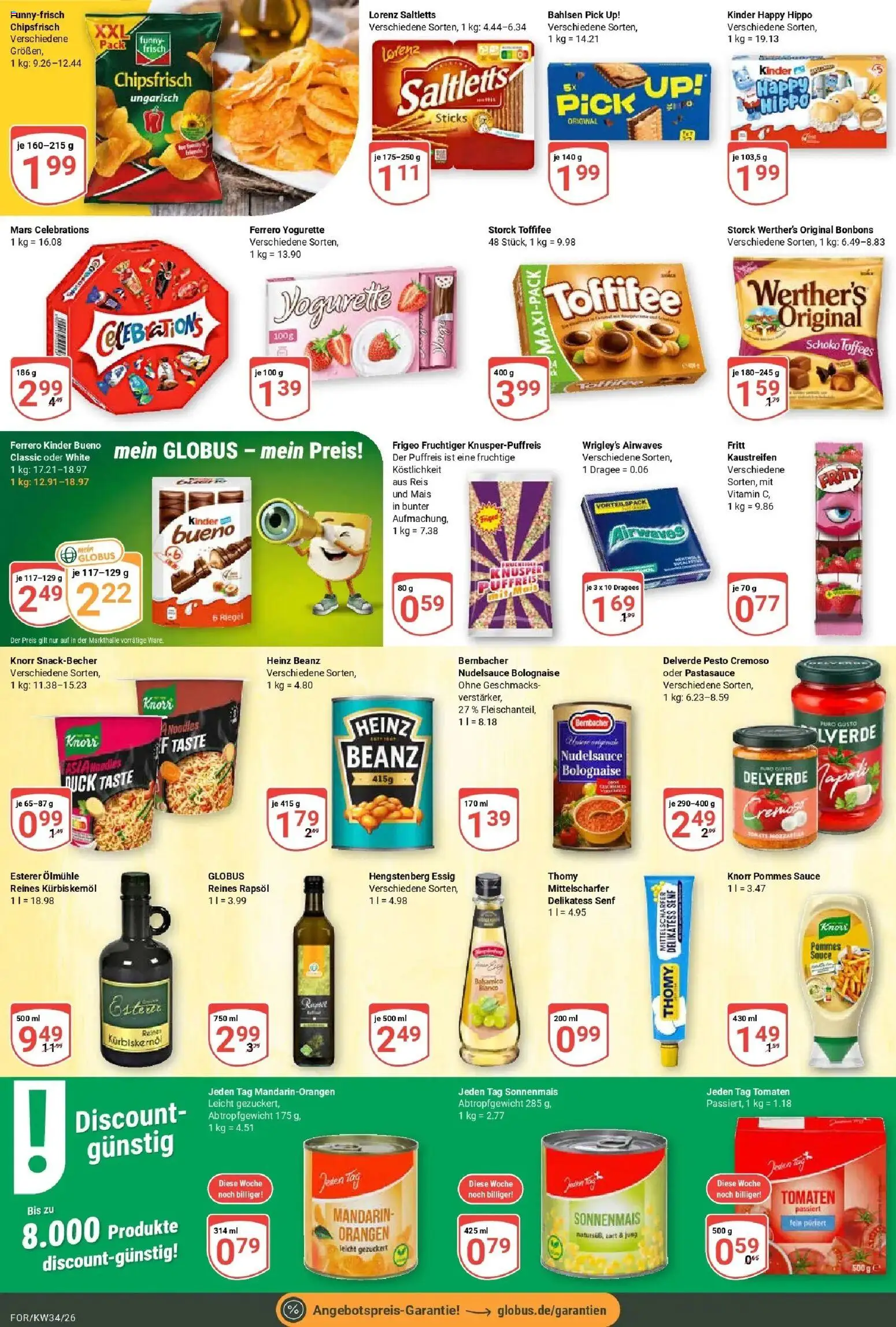 Globus Prospekt Forchheim (ab 17.08.2026) » Angebote online | Seite: 13 | Produkte: Pommes, Orangen, Mars, Reis