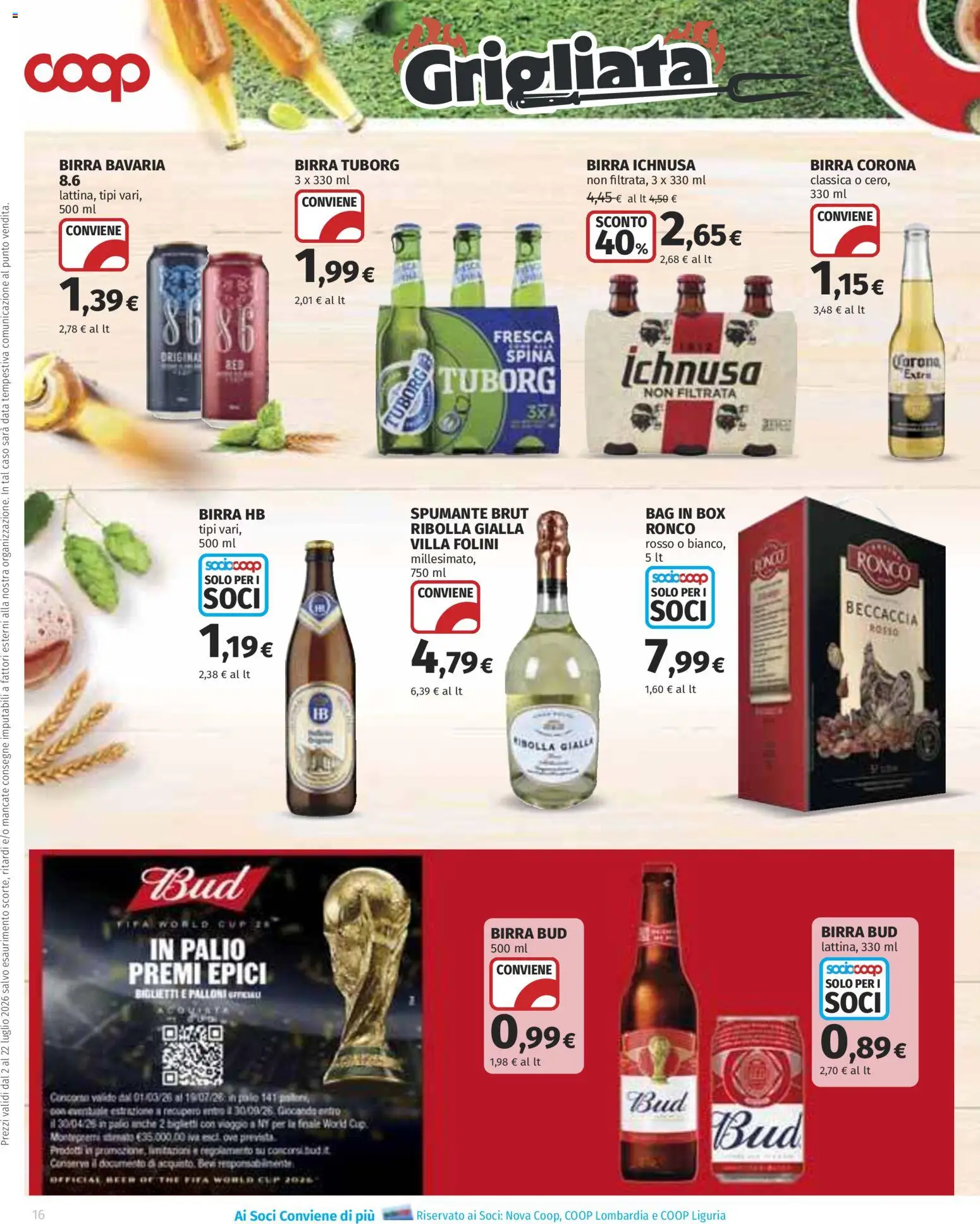 Volantino COOP del 02/07/2026 | Pagina: 16 | Prodotti: Data, Polo, The, Spumante