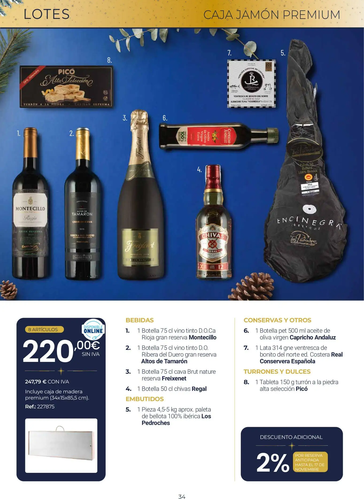 Makro Lotes y Cestas Navidad Centro │ válido desde el 03/09/2026 | Página: 34 | Productos: Jamón, Embutidos, Dulces, Bebidas