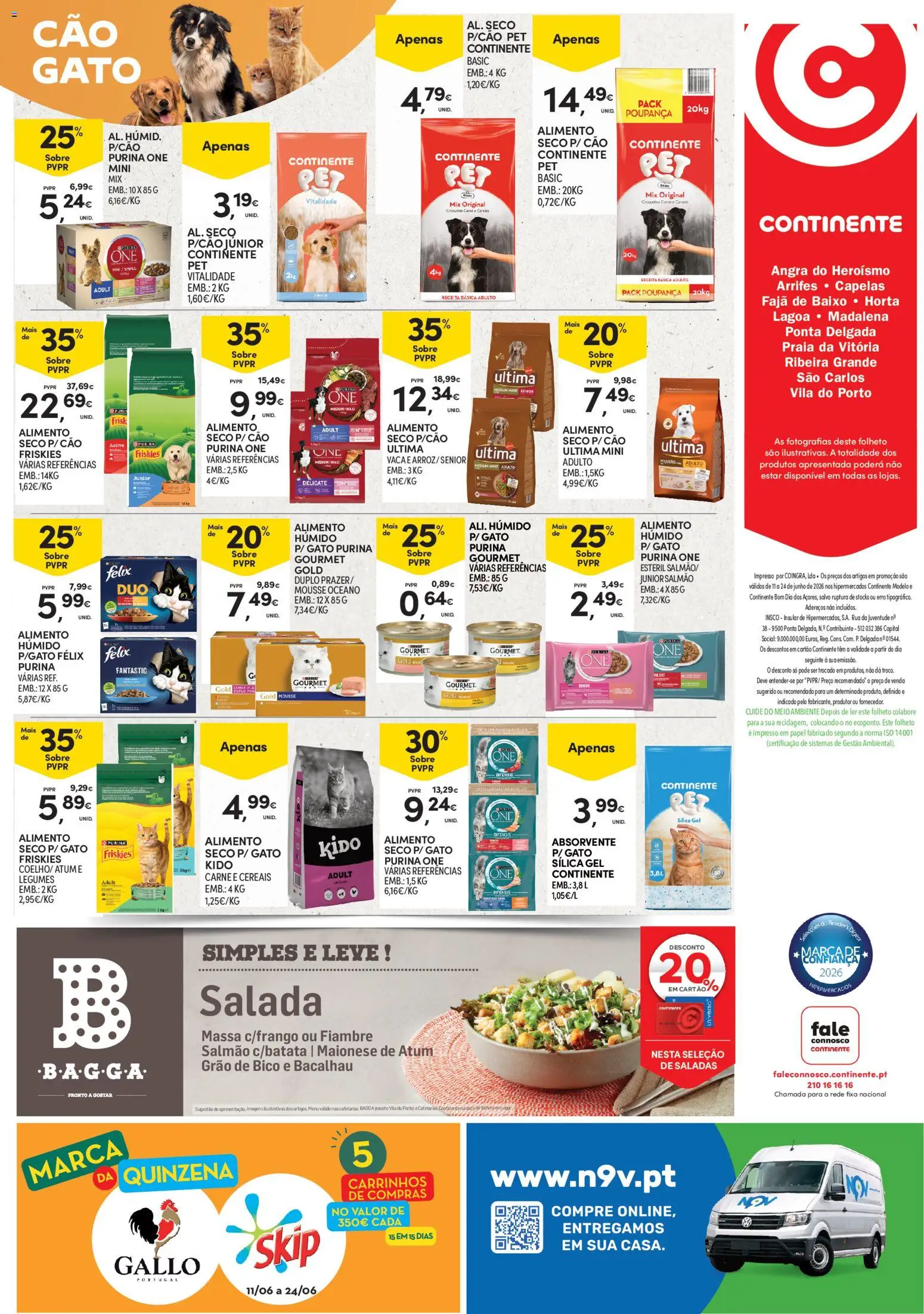 Continente Açores │ válido de 11.06.2026 | Página: 32 | Produtos: Salmão, Carne, Cereais, Salada