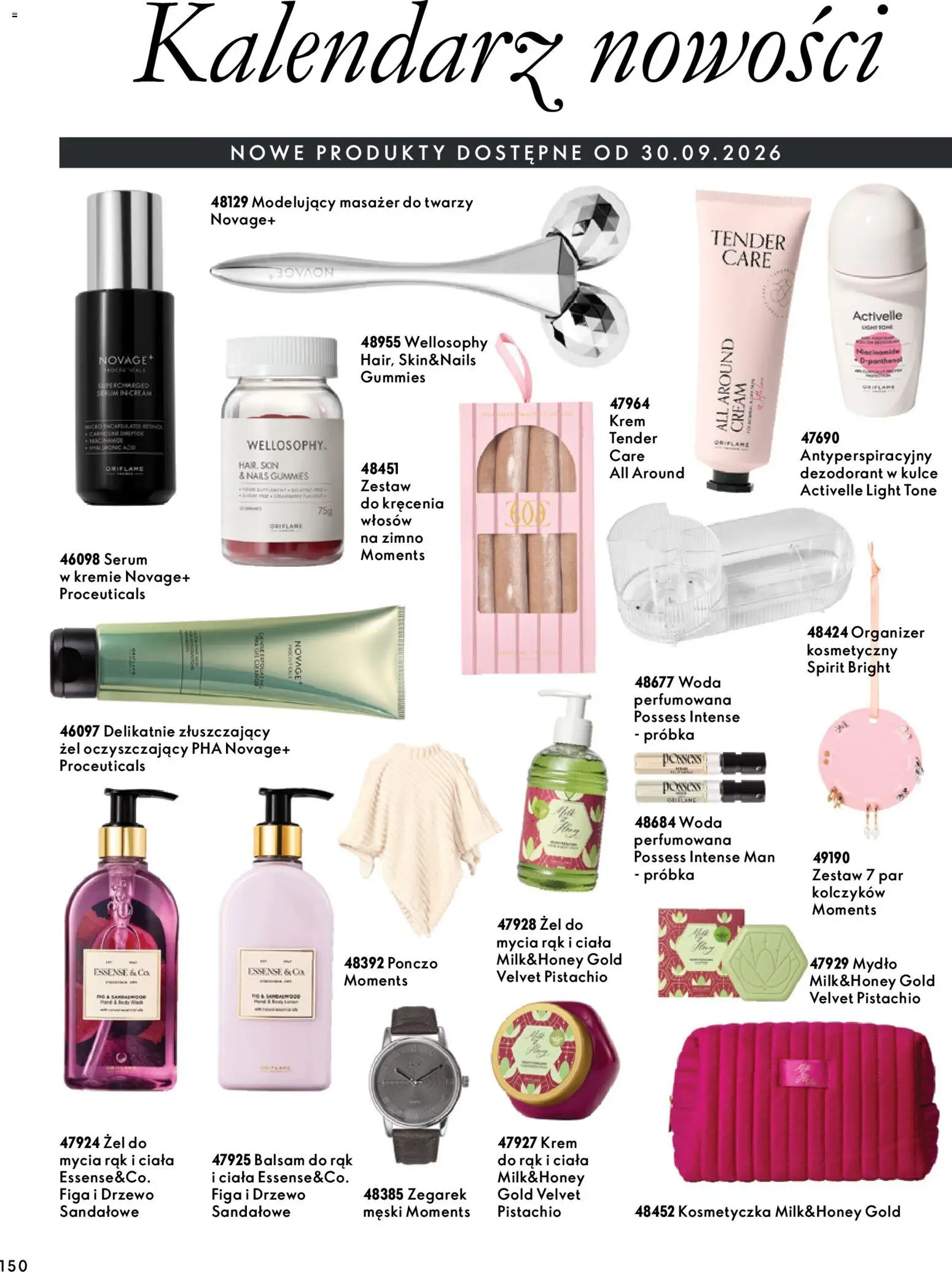 Oriflame Katalog 14 2026 od 30.09.2026 | Strona: 150 | Produkty: Zegarek, Kalendarz, Masażer, Mydło