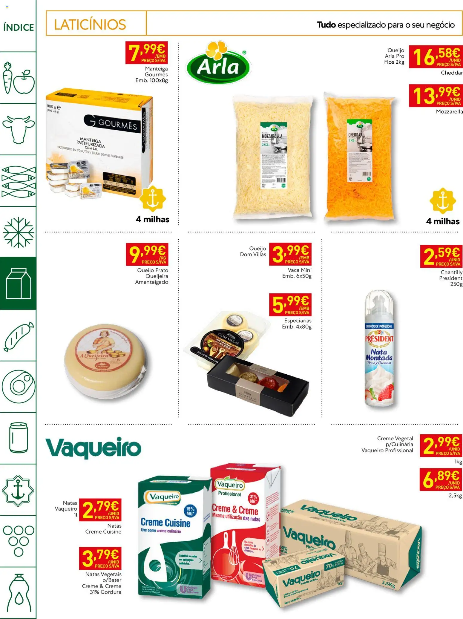 Recheio folheto Horeca Madeira │ válido de 20/10/2026 | Página: 10 | Produtos: Creme vegetal, Chantilly, Sal, Natas
