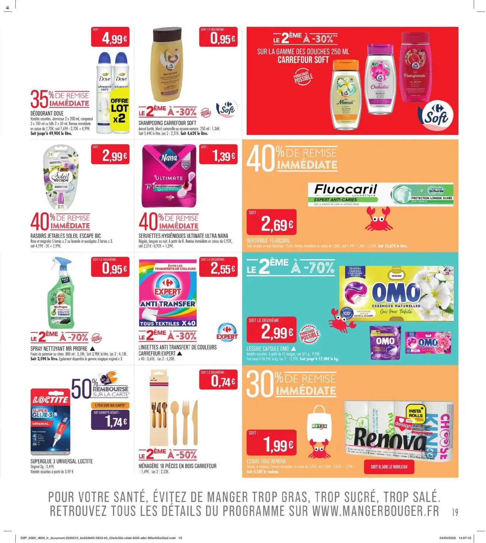 {H1} | Page: 19 | Produits: Avocat, Shampooing, Rouleau, Déodorant
