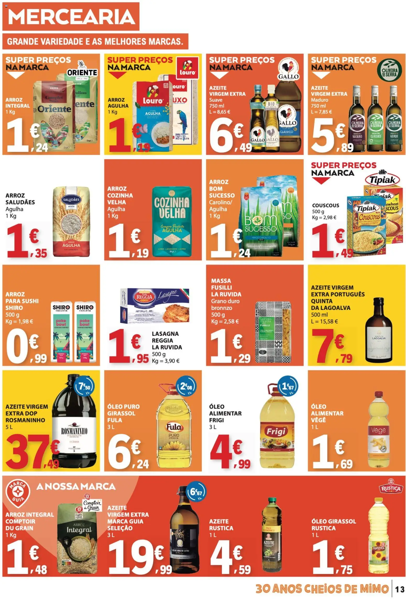 E.Leclerc folheto │ válido de 16/07/2026 | Página: 13 | Produtos: Azeite, Louro, Óleo, Massa