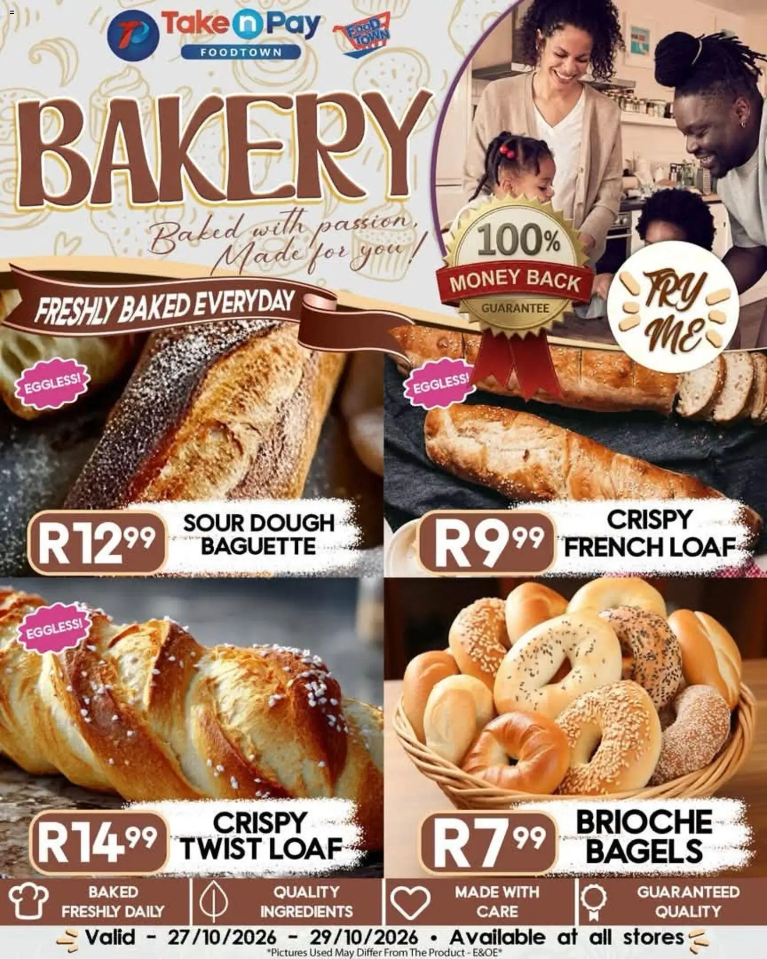 New Take n Pay catalogue – valid from 27/10/2026 | Page: 15 | Products: Bakery, Ingredients, Baguette, Dough