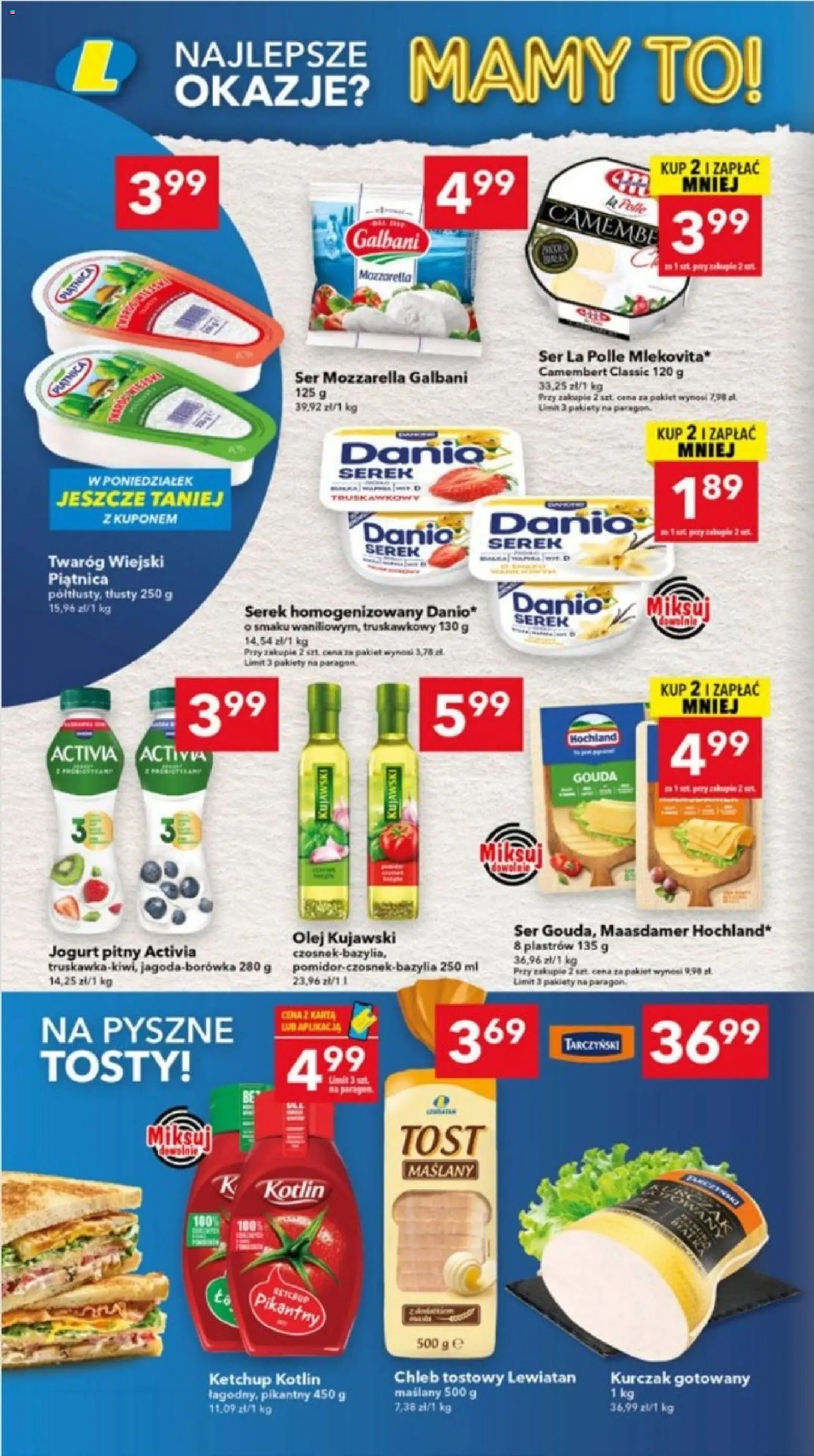 Lewiatan gazetka - Lublin od 30.07.2026 | Strona: 4 | Produkty: Ketchup, Camembert, Olej kujawski, Jogurt