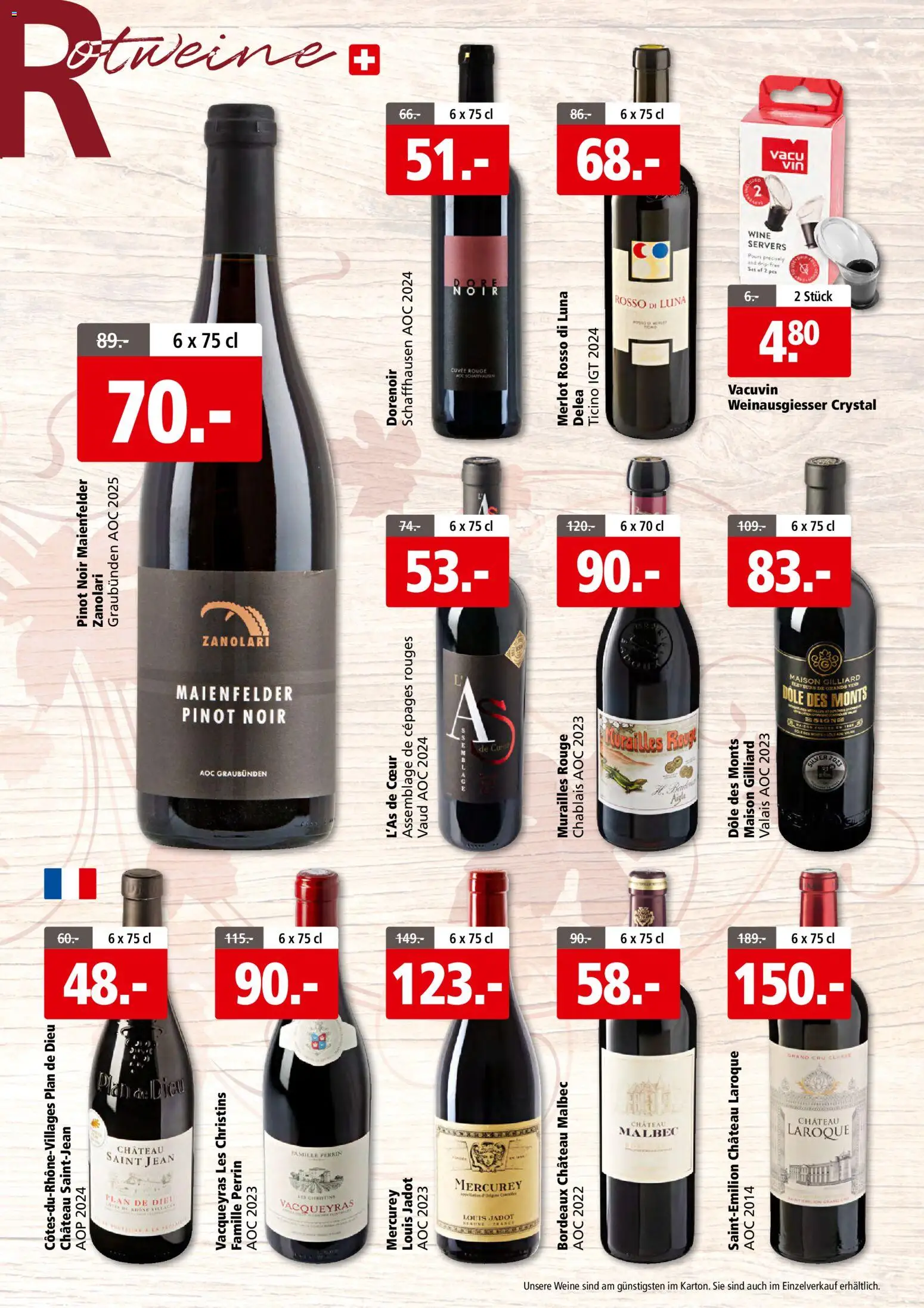 Aligro aktionen Foire aux vins Schlieren, Gossau SG, Frauenfeld, Rapperswil-Jona, Sargans, Bern – gültig ab 21.09.2026 | Seite: 2 | Produkte: Merlot, Rouge