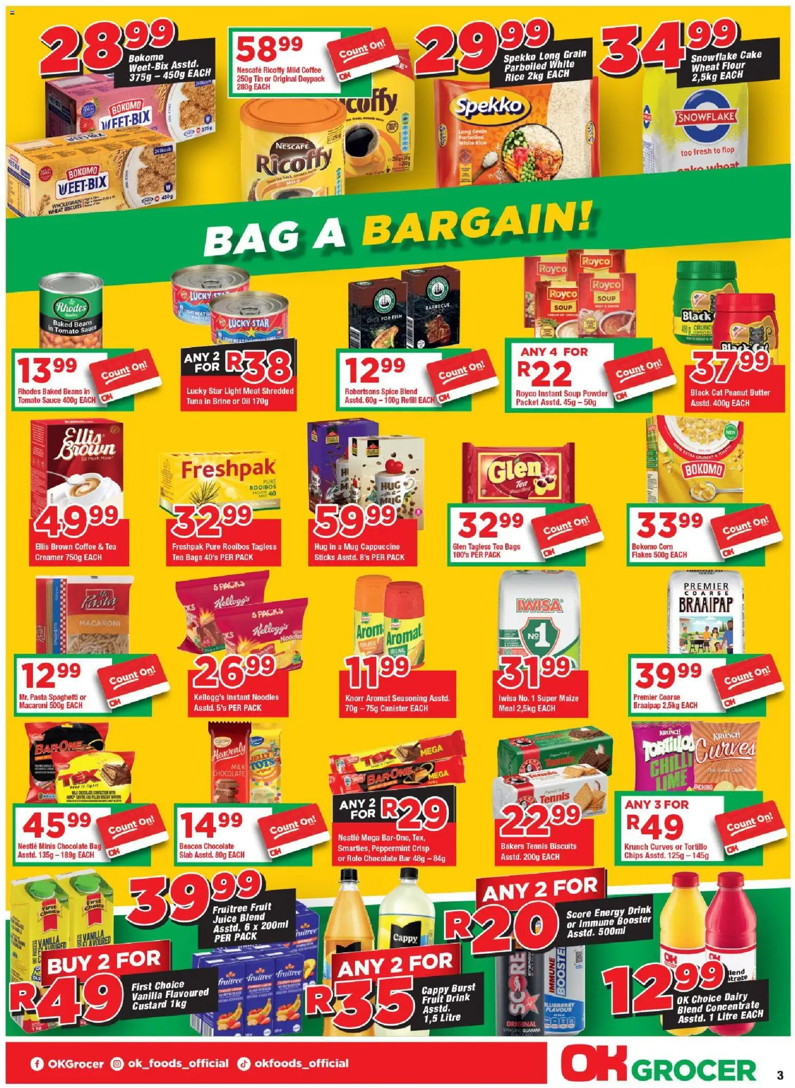 New OK Foods catalogue – valid from 10.06.2026 | Page: 3 | Products: Coffee, Juice, Fruit, Lime