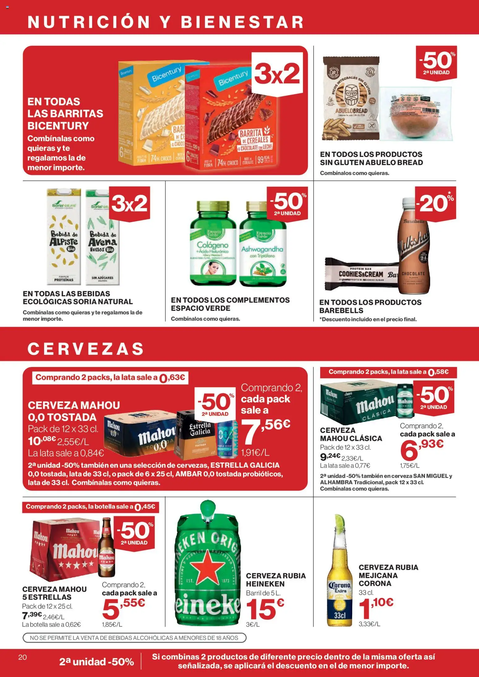 Supercor Canarias │ válido desde el 26/08/2026 | Página: 20 | Productos: Ashwagandha, Chocolate, Chocolate con leche, Heineken