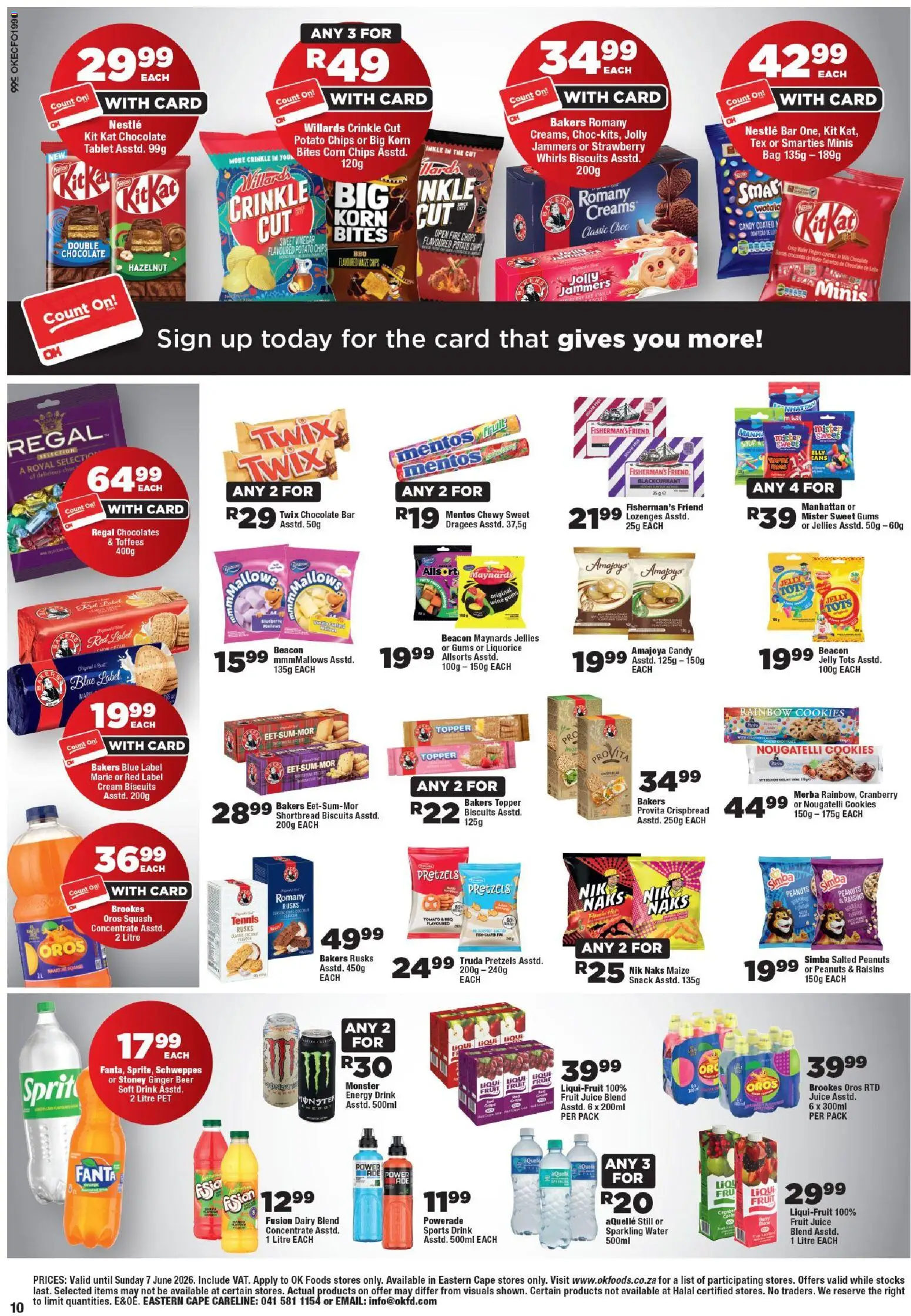 New OK Foods catalogue – valid from 25.05.2026 | Page: 10 | Products: Corn, Tablet, Cookies, Peach