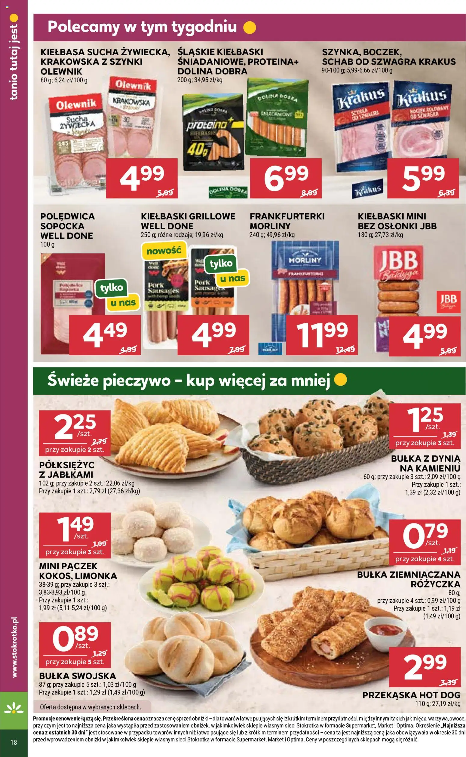 Stokrotka gazetka od 18.06.2026 | Strona: 18 | Produkty: Dynia, Schab, Stokrotka, Owoce