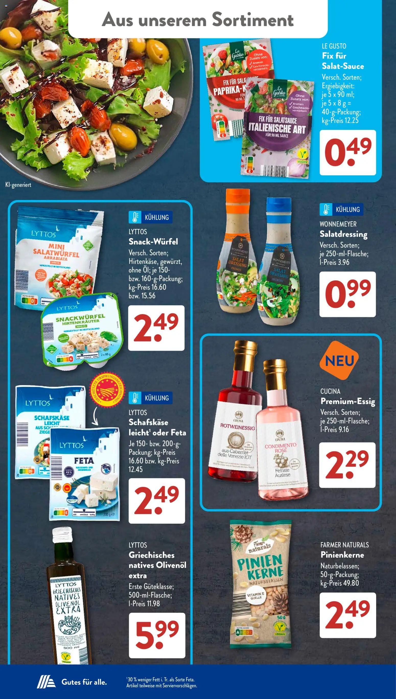 Aldi Süd Prospekt – gültig ab 17.08.2026 | Seite: 26 | Produkte: Feta, Dressing, Salat, Schafskase