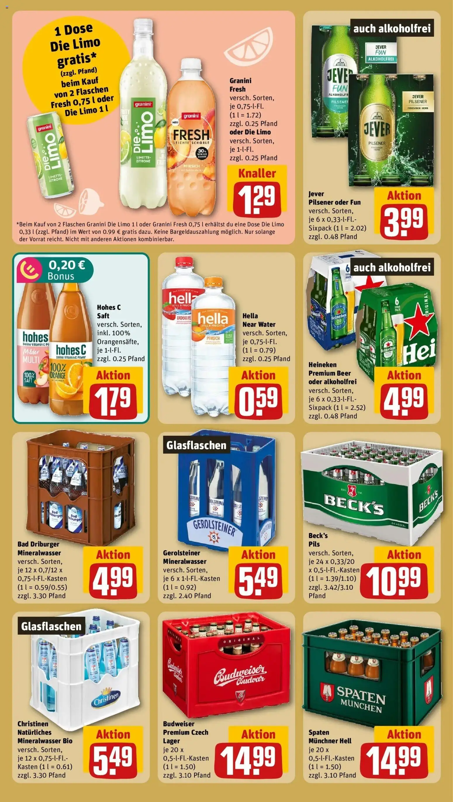 REWE Prospekt ab 21.09.2026 zum Blättern » Angebote | Seite: 24 | Produkte: Mineralwasser, Hella, Granini, Hohes c