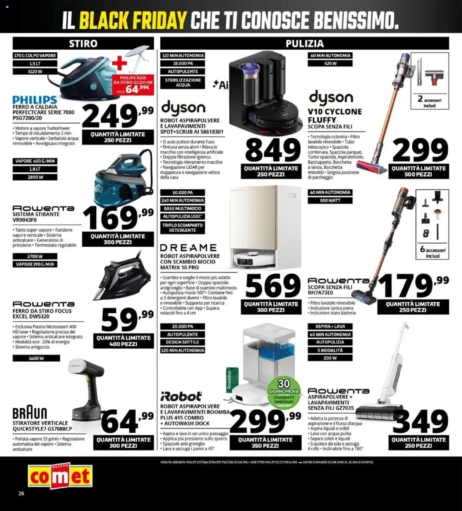 Nuovo Comet Black Friday dal 29/10/2026 > offerte anteprima 🛍️ | Pagina: 26 | Prodotti: Caldaia, Mocio, Acqua, Robot