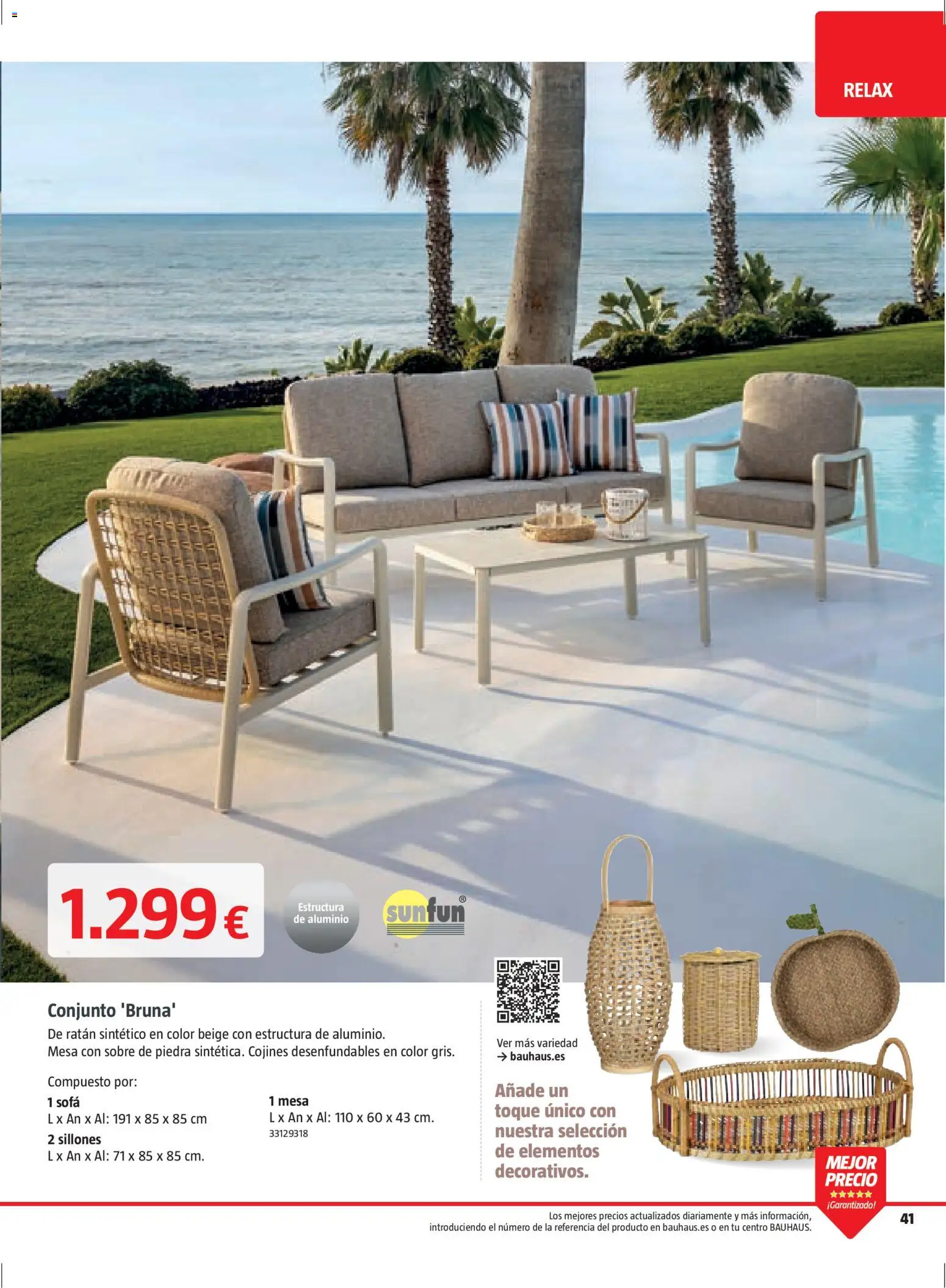 Bauhaus Verano │ válido desde el 16.03.2026 | Página: 41 | Productos: Sofá, Mesa