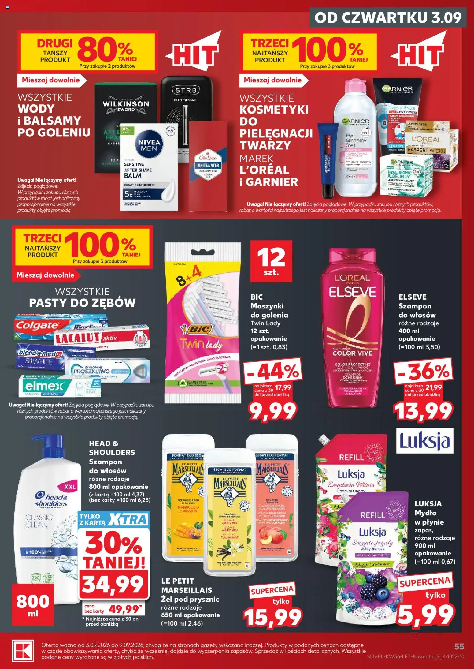 Kaufland gazetka od 03.09.2026 | Strona: 55 | Produkty: Jagody, Płyn micelarny, Garnier, Gazety