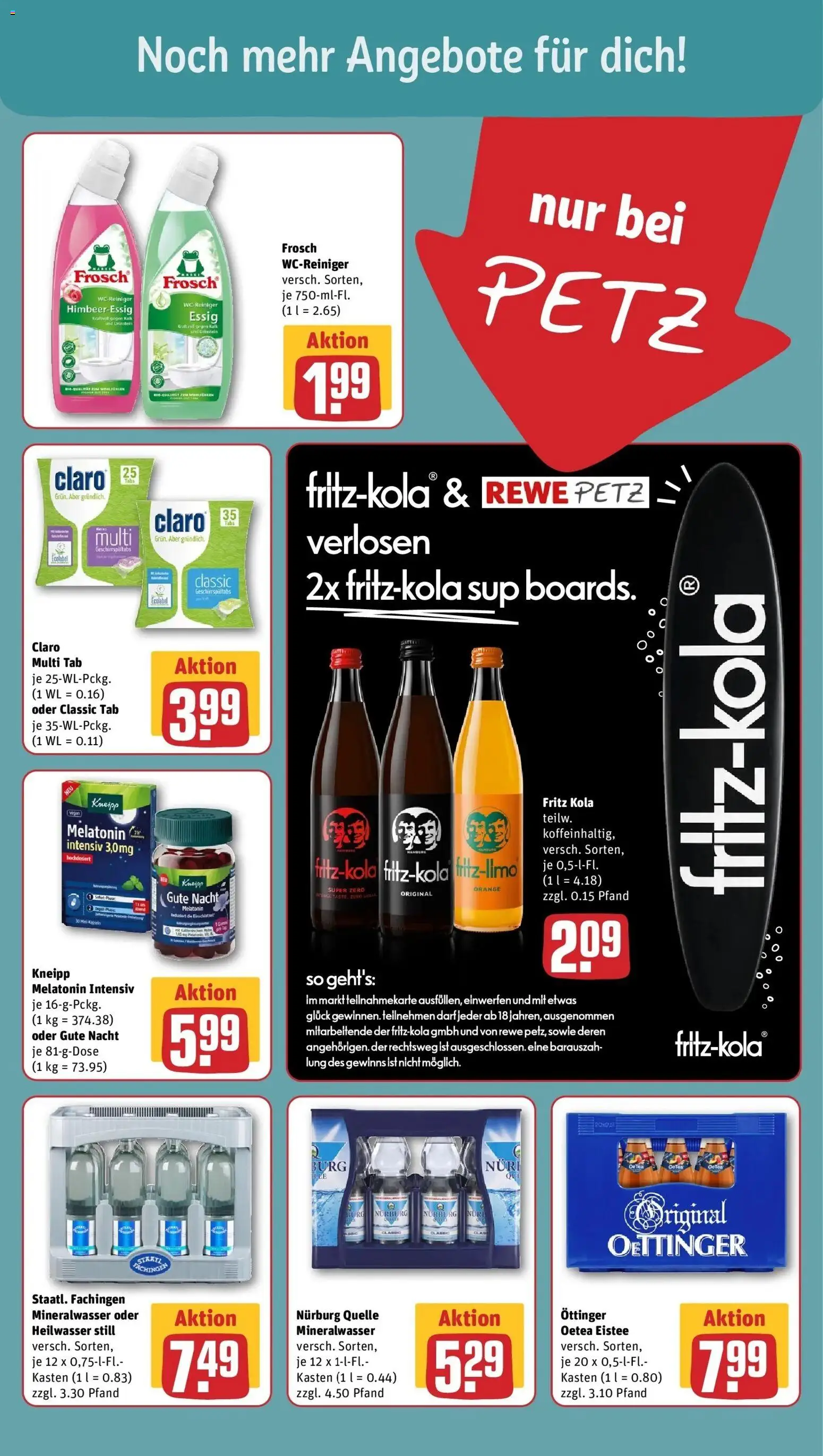 REWE Prospekt ab 31.08.2026 zum Blättern » Angebote | Seite: 17 | Produkte: Essig, Mineralwasser, SUP, Kalk