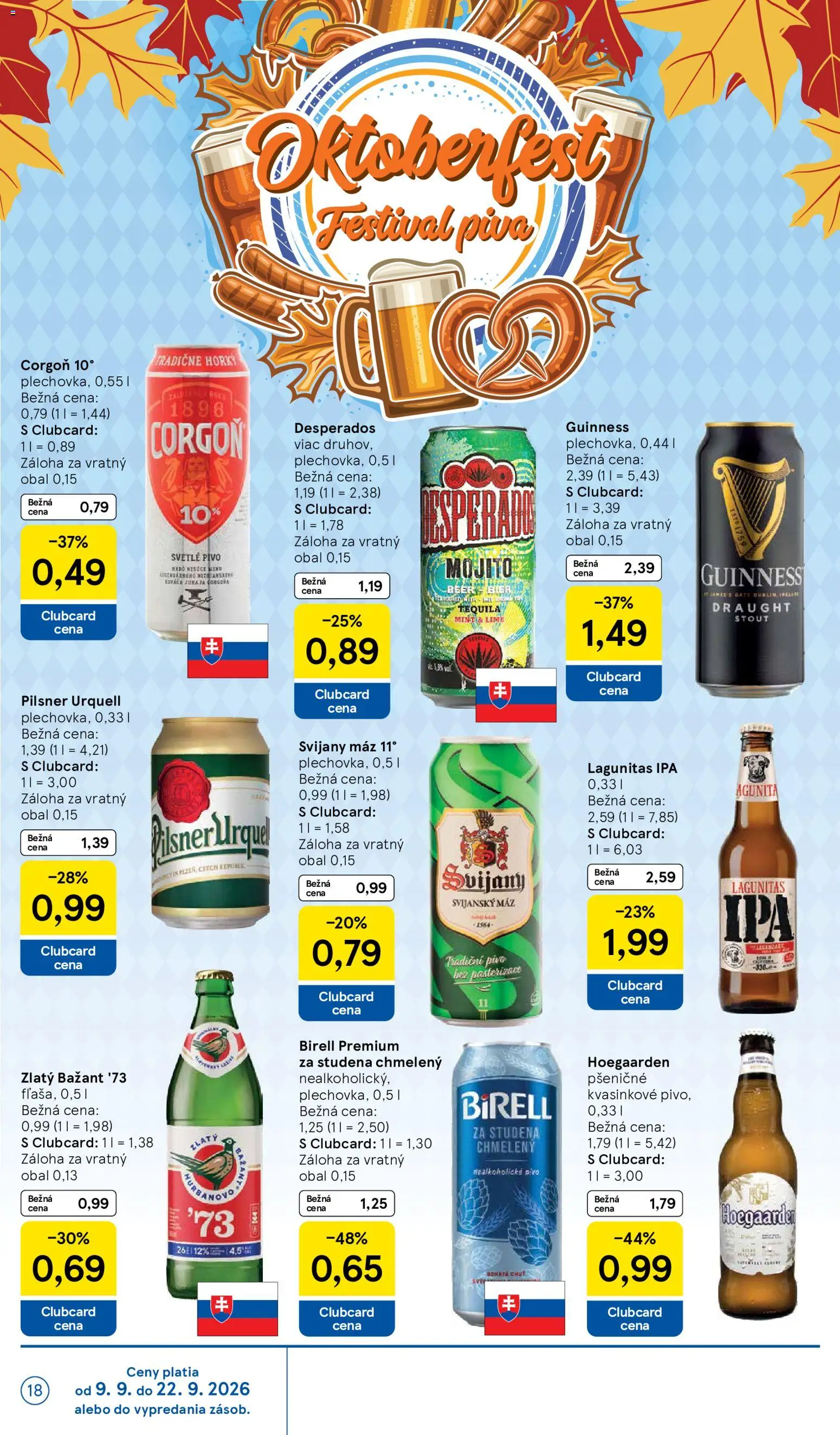 Nové Tesco akcie – leták je platný od 09.09.2026 | Strana: 18