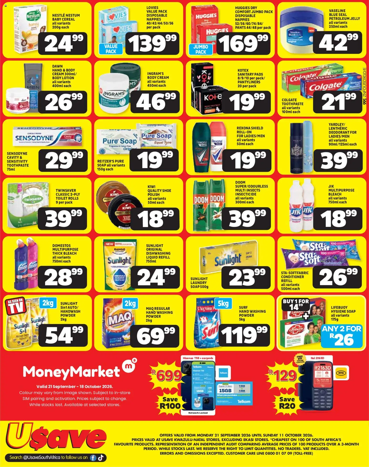 New Usave catalogue – valid from 21/09/2026 | Page: 4 | Products: Pants, Kiwi, Body cream, Deodorant
