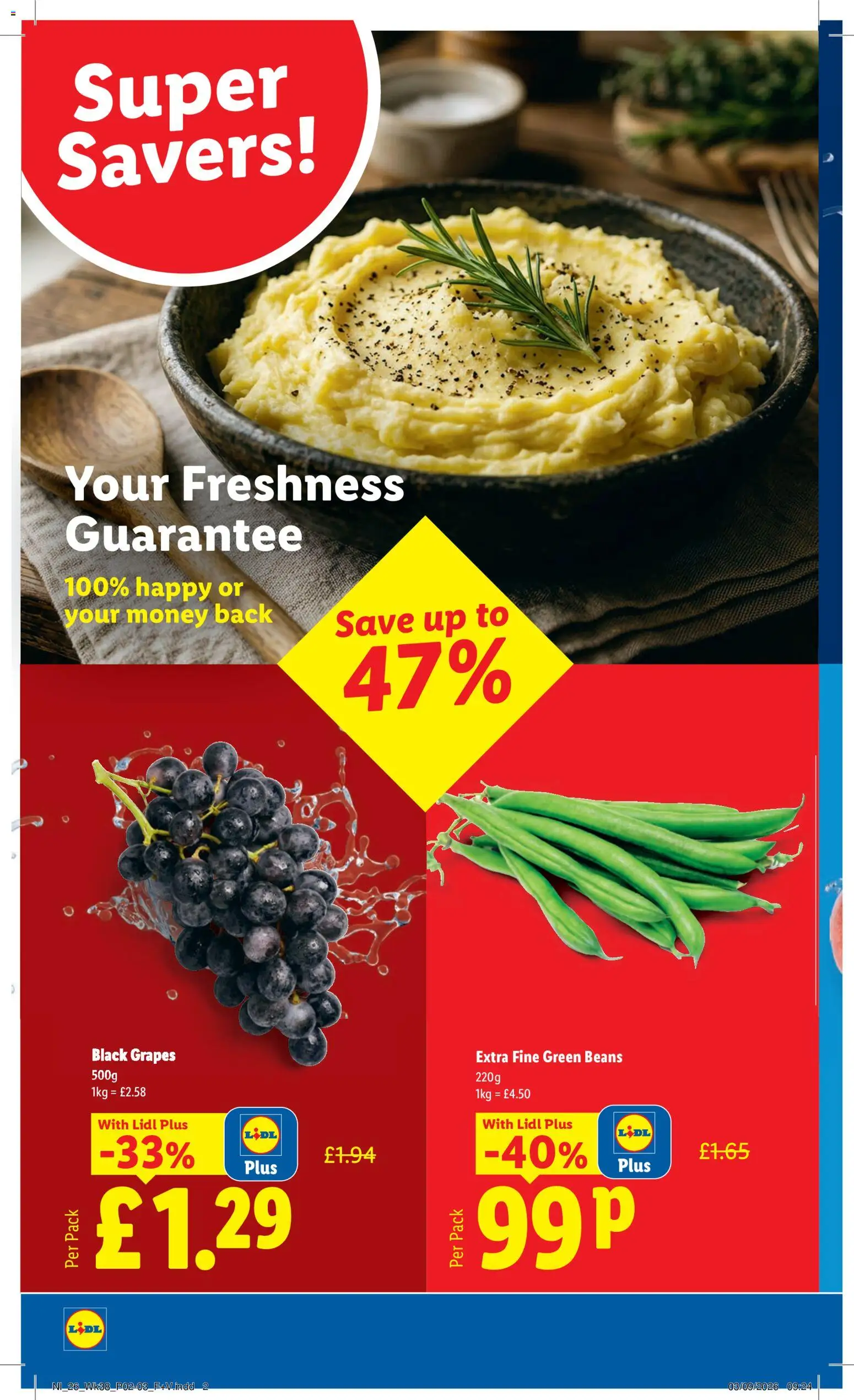 {H1} | Page: 2 | Products: Green beans, Grapes, Beans