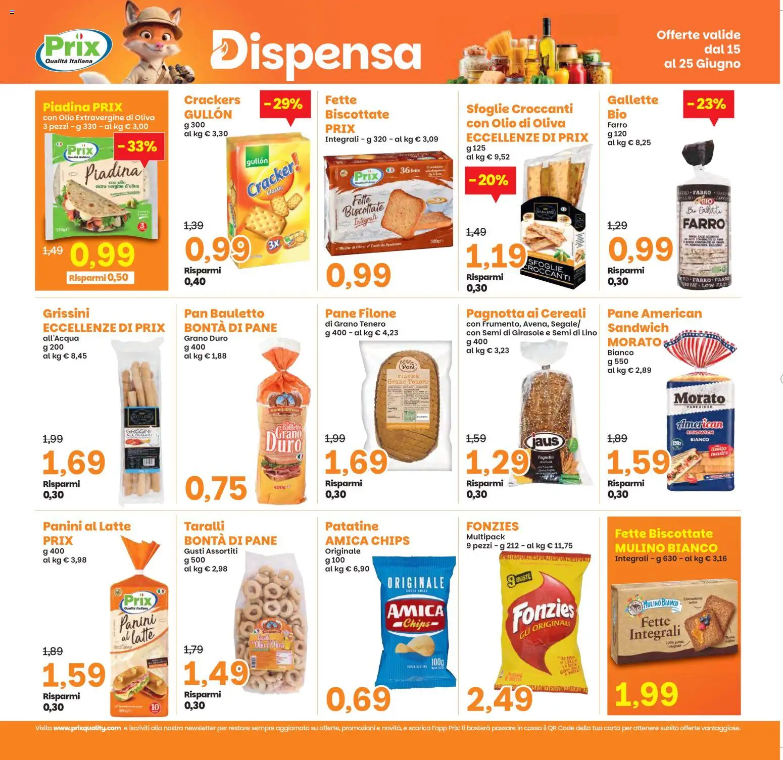 Volantino Prix del 15.06.2026 | Pagina: 17 | Prodotti: Cereali, Gallette, Fette biscottate, Olio di Oliva