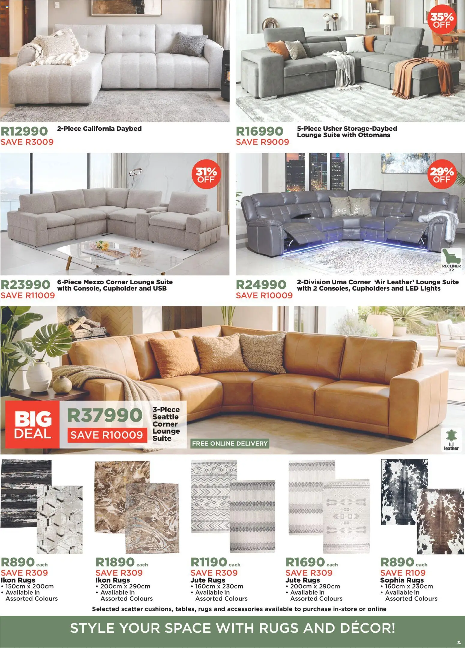 New House and Home catalogue – valid from 22/07/2026 | Page: 3 | Products: USB, Lounge suite