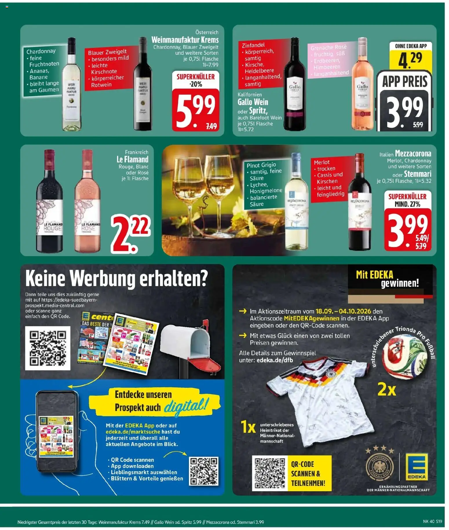 Edeka Prospekt Neusäß-Steppach (ab 28.09.2026) » Angebote Online | Seite: 21 | Produkte: Himbeeren, Merlot, Rouge, Wein