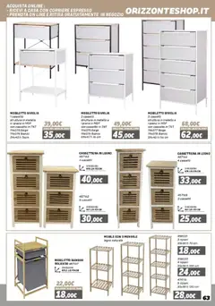 Anteprima del volantino Orizzonte Mobile catalogo valido a partire dal 16.01.2026 | Pagina: 63 | Prodotti: Ripiano, Mobile, Cassettiera