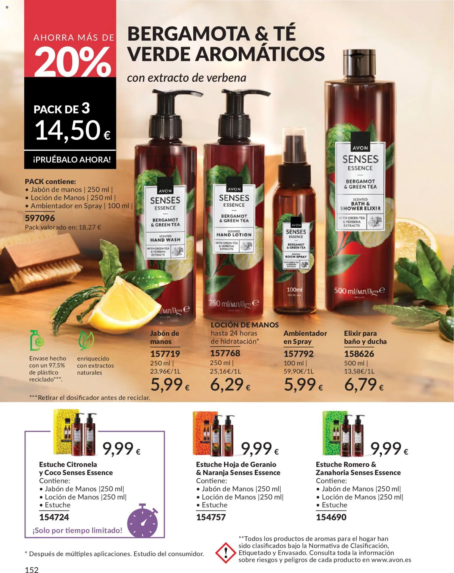 Catálogo AVON campaña 6 │ válido desde el 01.06.2026 | Página: 152 | Productos: Zanahoria, Té, Baño, Ducha