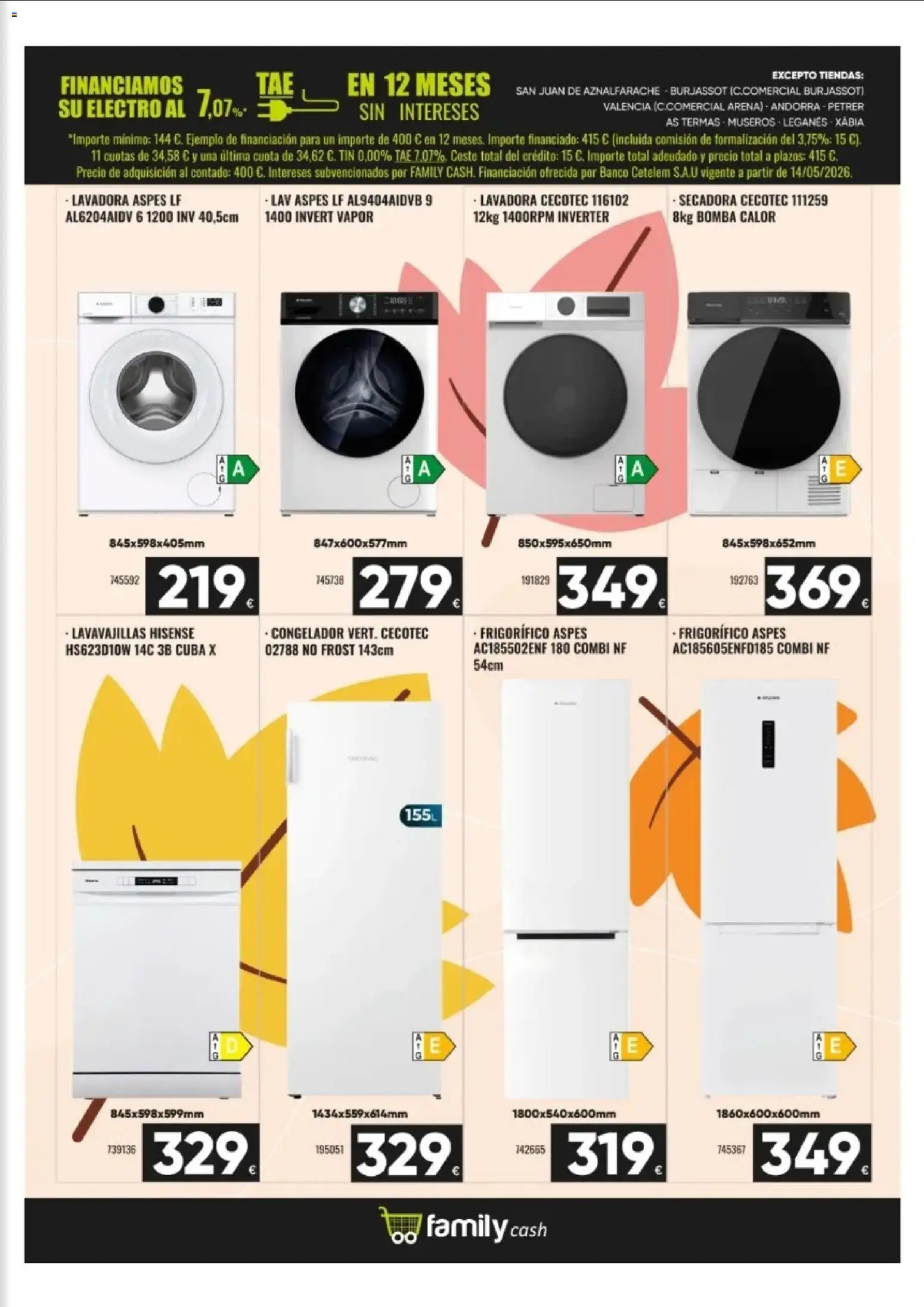 Family Cash folleto │ válido desde el 12/10/2026 | Página: 23 | Productos: Congelador, Secadora, Lavavajillas, Combi