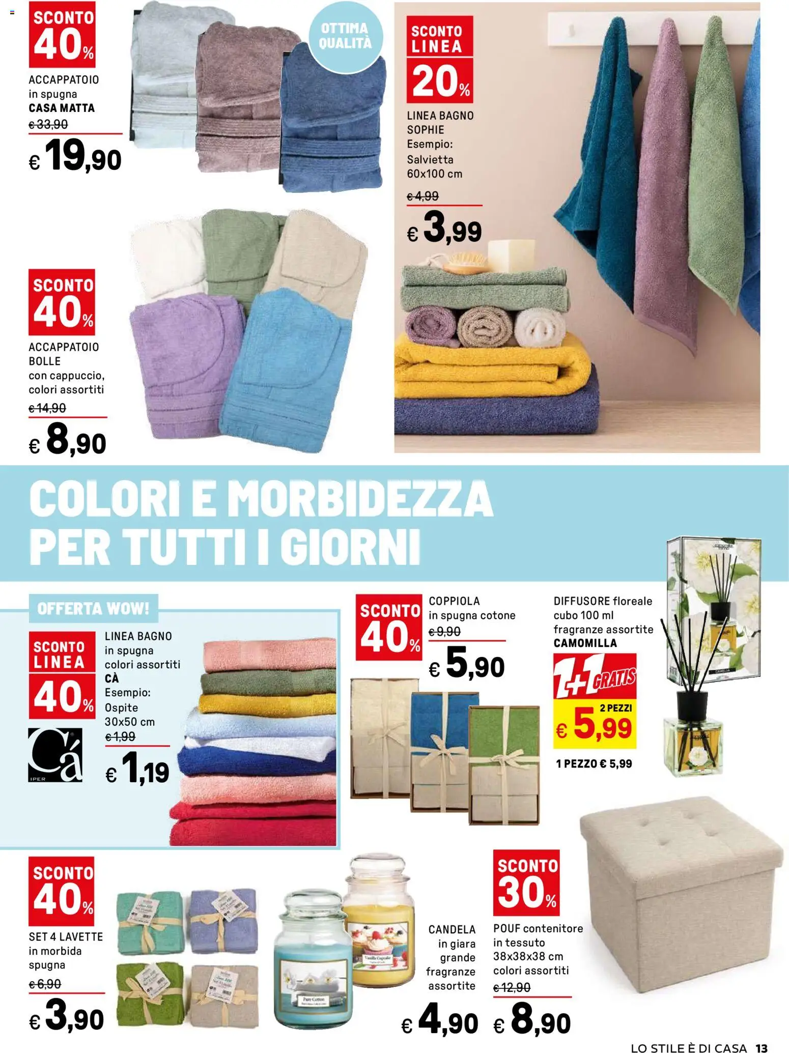 Volantino Iper del 07.04.2026 | Pagina: 13 | Prodotti: Spugna, Contenitore, Bagno, Candela