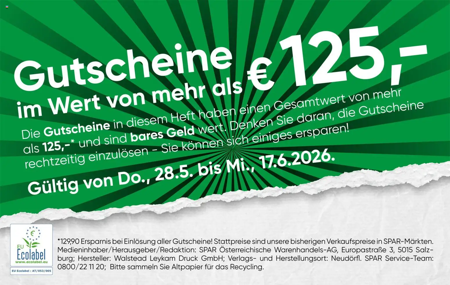 Spar Gutscheinheft gültig ab 28.05.2026 | Seite: 2 | Produkte: Salz