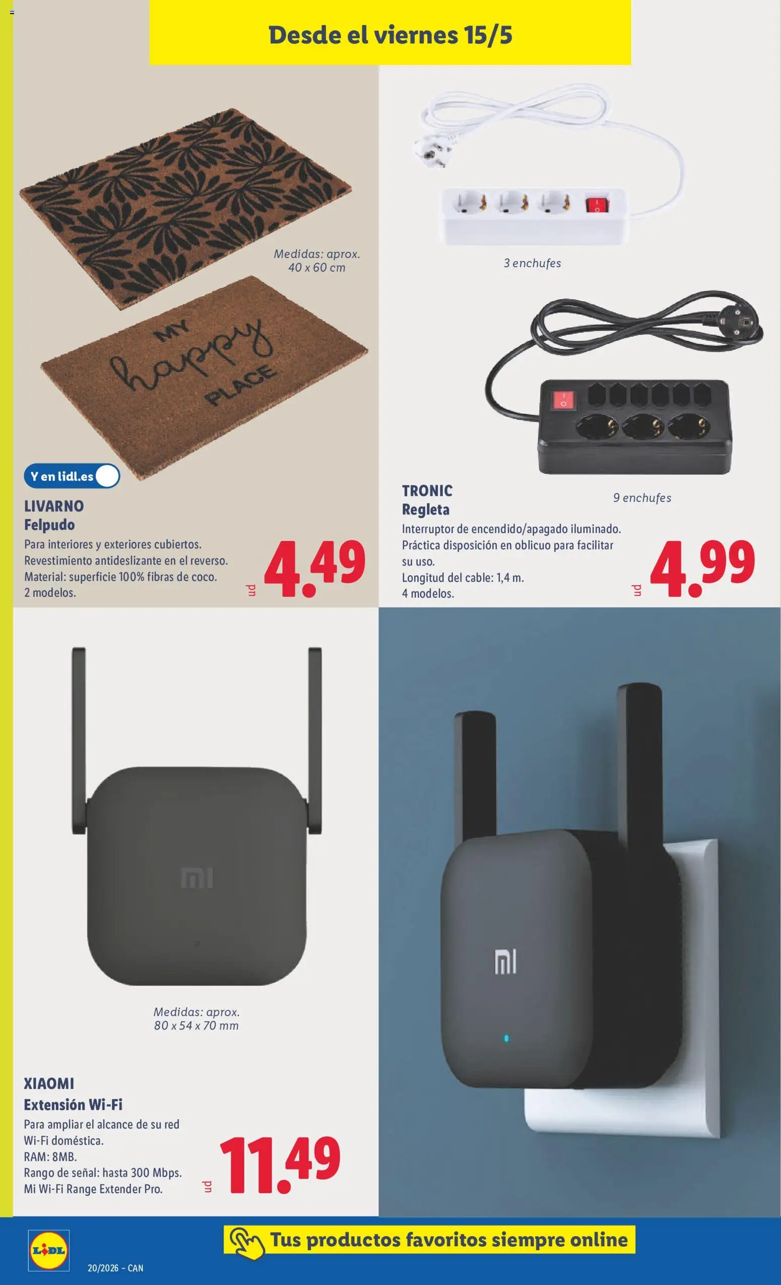 Lidl folleto de bazar │ válido desde el 11.05.2026 | Página: 34 | Productos: Cable, Felpudo