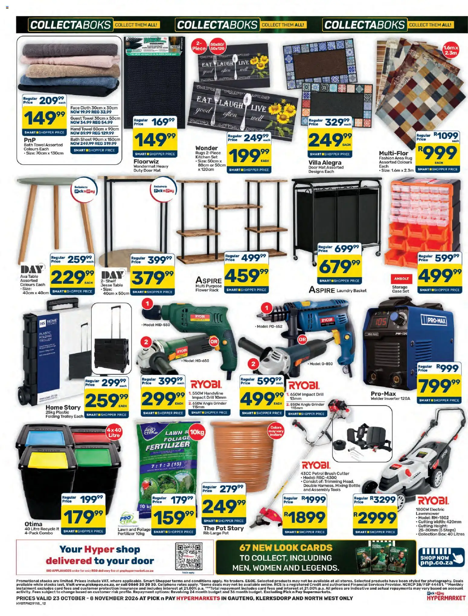 New Pick n Pay catalogue – valid from 23/10/2026 | Page: 12 | Products: Case, Rug, Drill, Towel