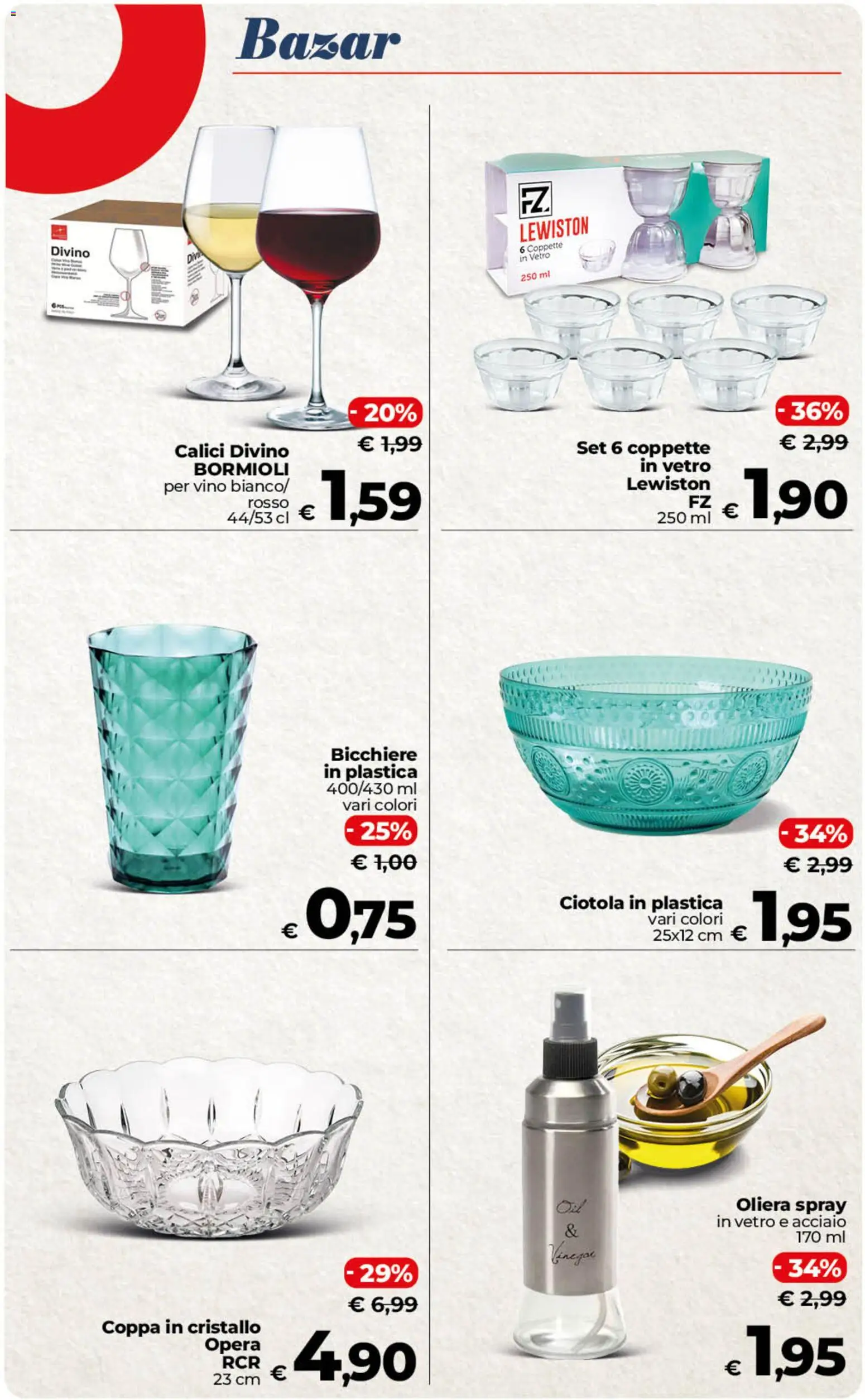 Volantino COOP del 23/10/2026 | Pagina: 45 | Prodotti: Vino, Bicchiere, Ciotola