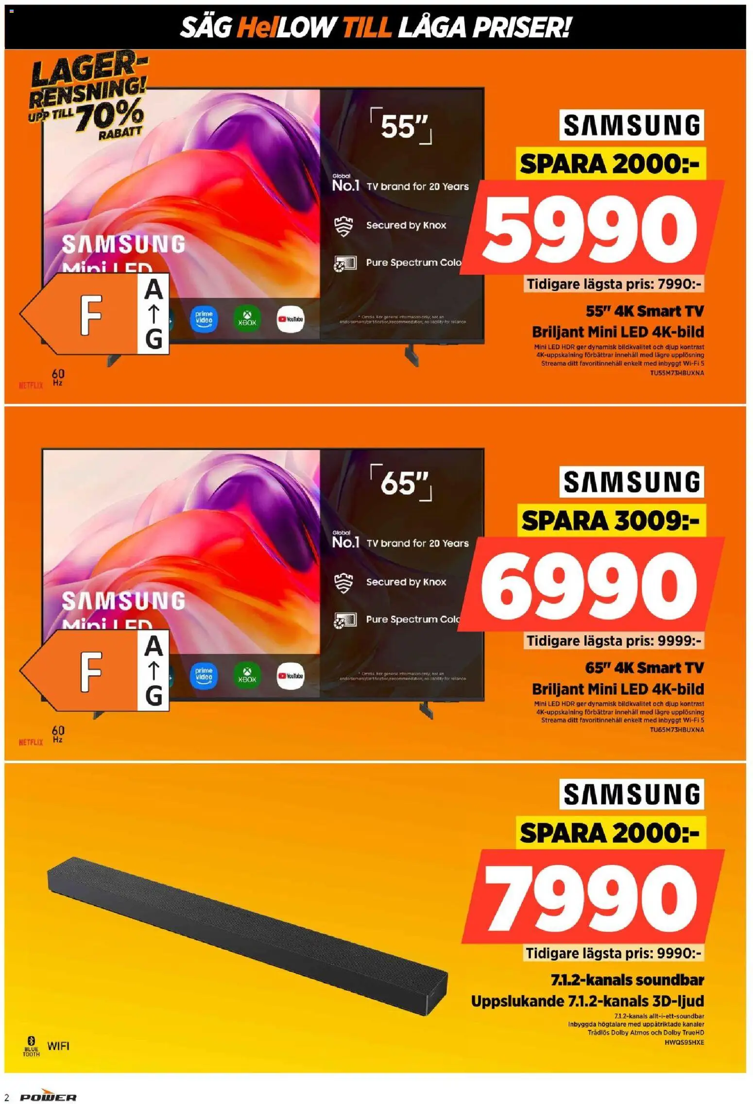 Power reklamblad aktuell från 12/10/2026 | Sida: 2 | Produkter: Såg, Soundbar, Tv, Puré