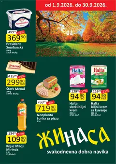 ŽINASA katalog - pregled ŽINASA kataloga - važi od 01.09.2026