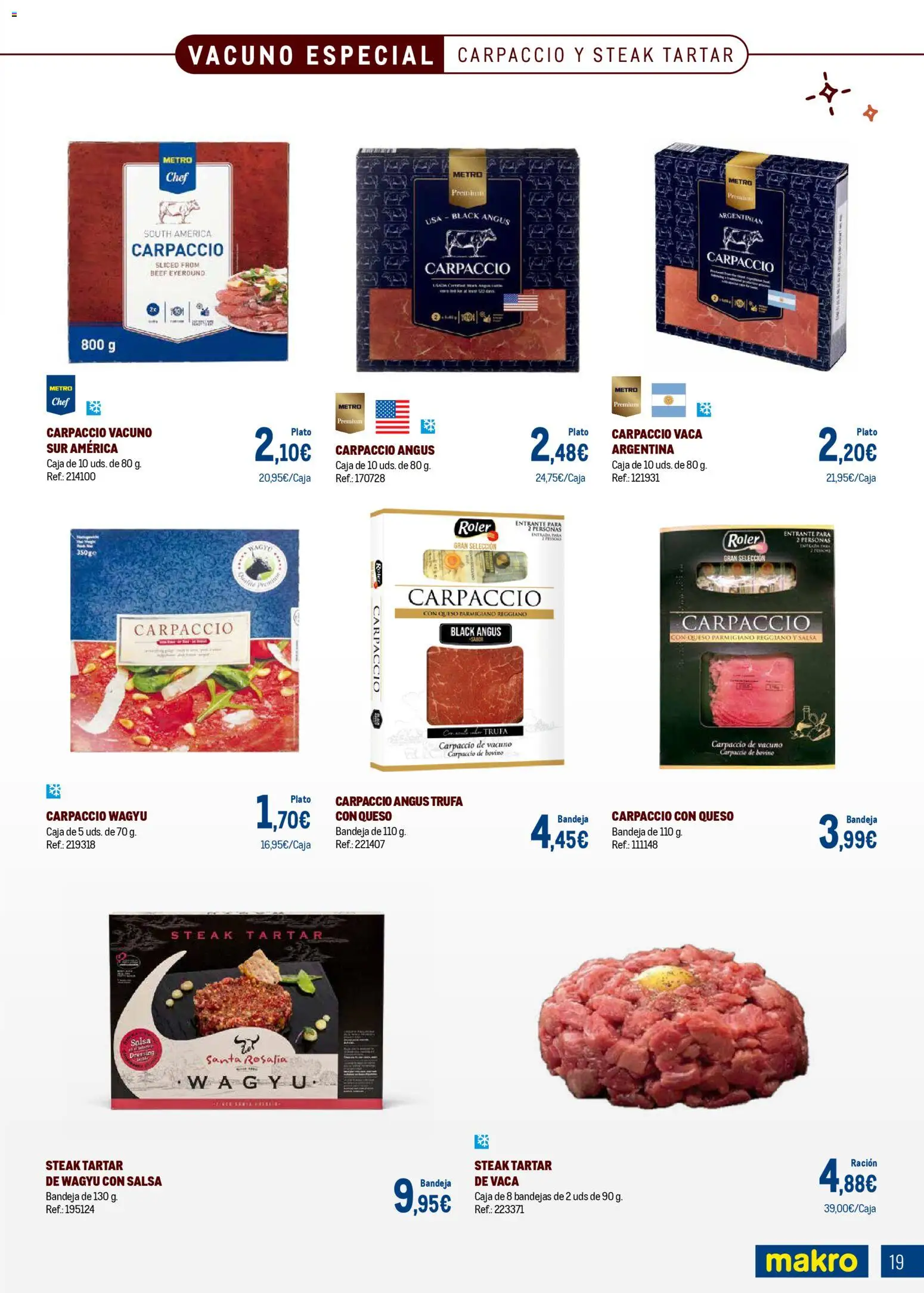 Makro - Expertos en carnes │ válido desde el 09.03.2026 | Página: 19 | Productos: Μπιμπερό, Queso, Bandeja, Caja