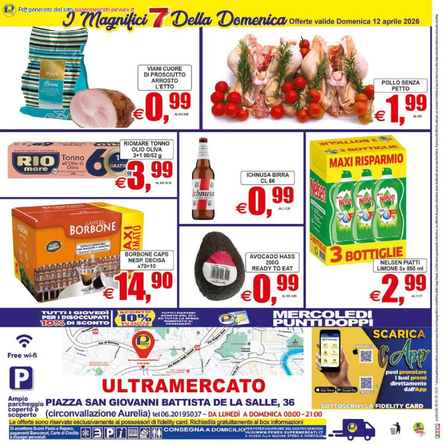 Volantino Pewex del 07.04.2026 | Pagina: 24 | Prodotti: Arrosto, Caffè, Prosciutto, Tonno