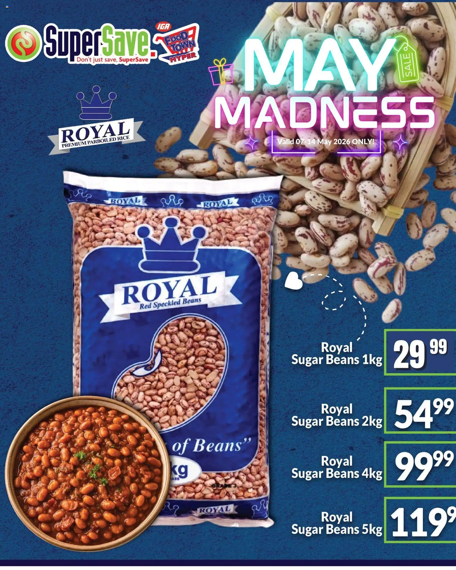 New Super Save catalogue – valid from 07.05.2026 | Page: 18 | Products: Beans, Rice, Sugar