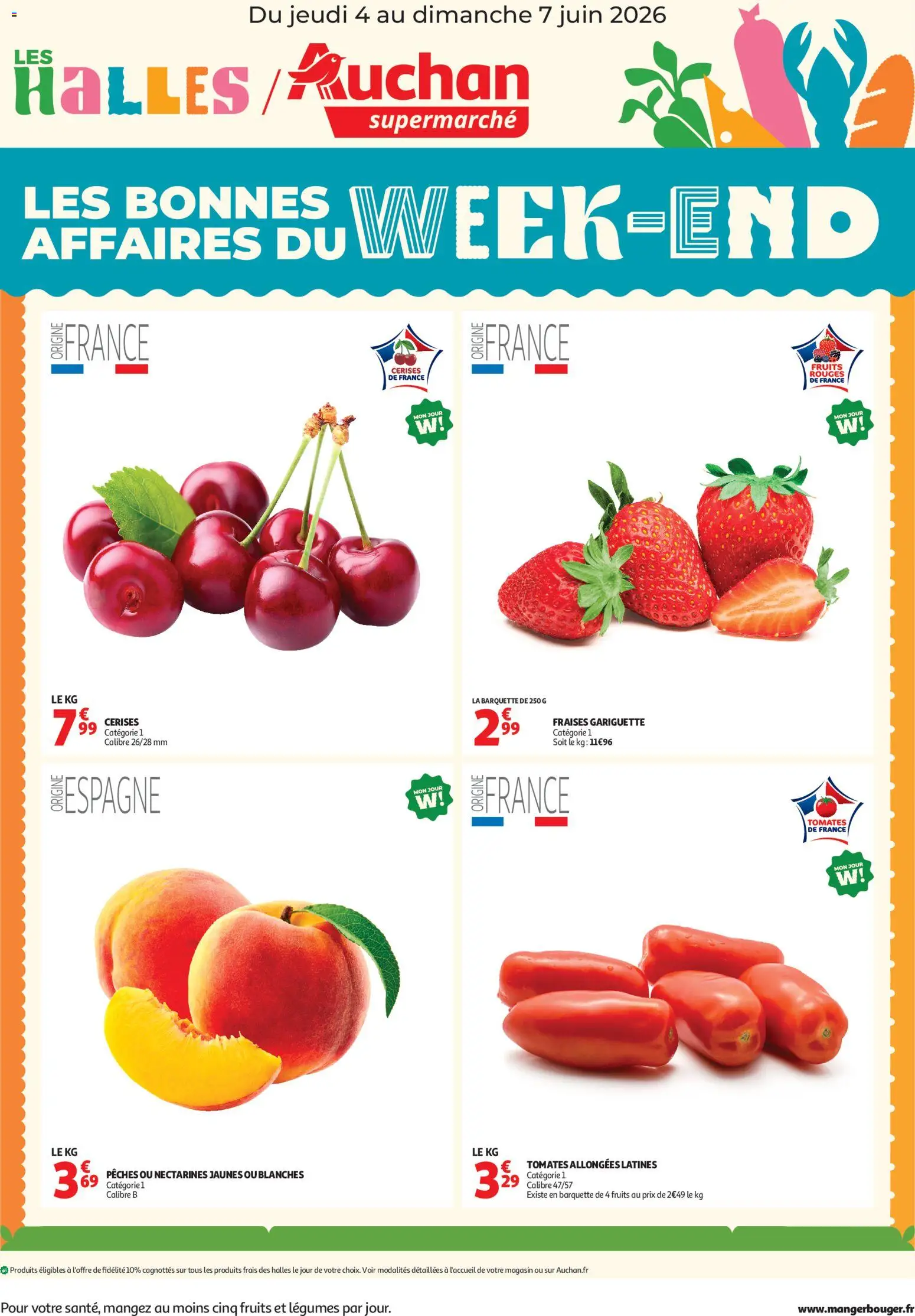 {H1} | Page: 1 | Produits: Cerises, Tomates, Fraises