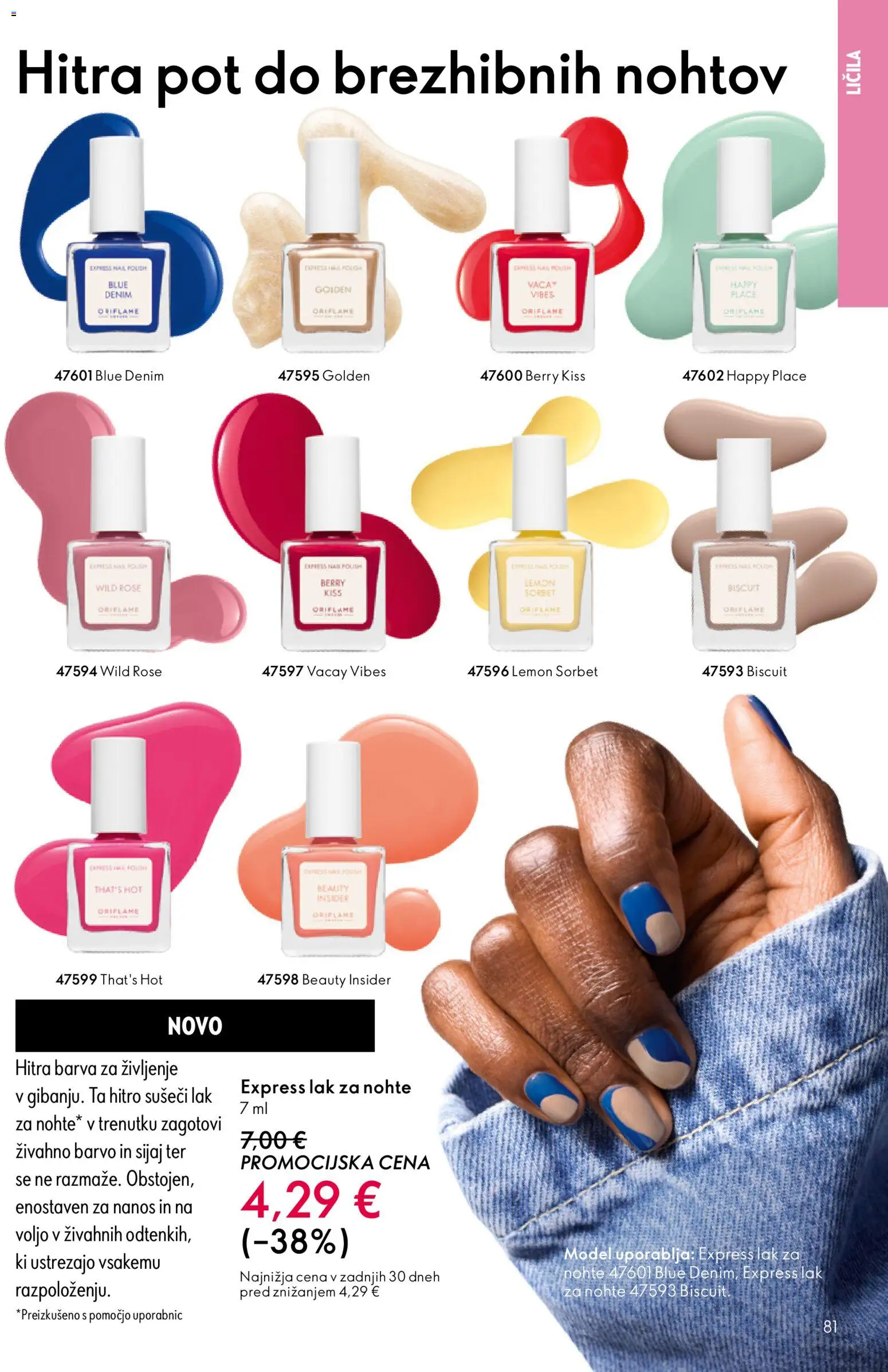 Novi Oriflame katalog ponudbe – veljaven od 03.06.2026 | Stran: 81 | Izdelki: Licila, Lak za nohte, Lak, Barva