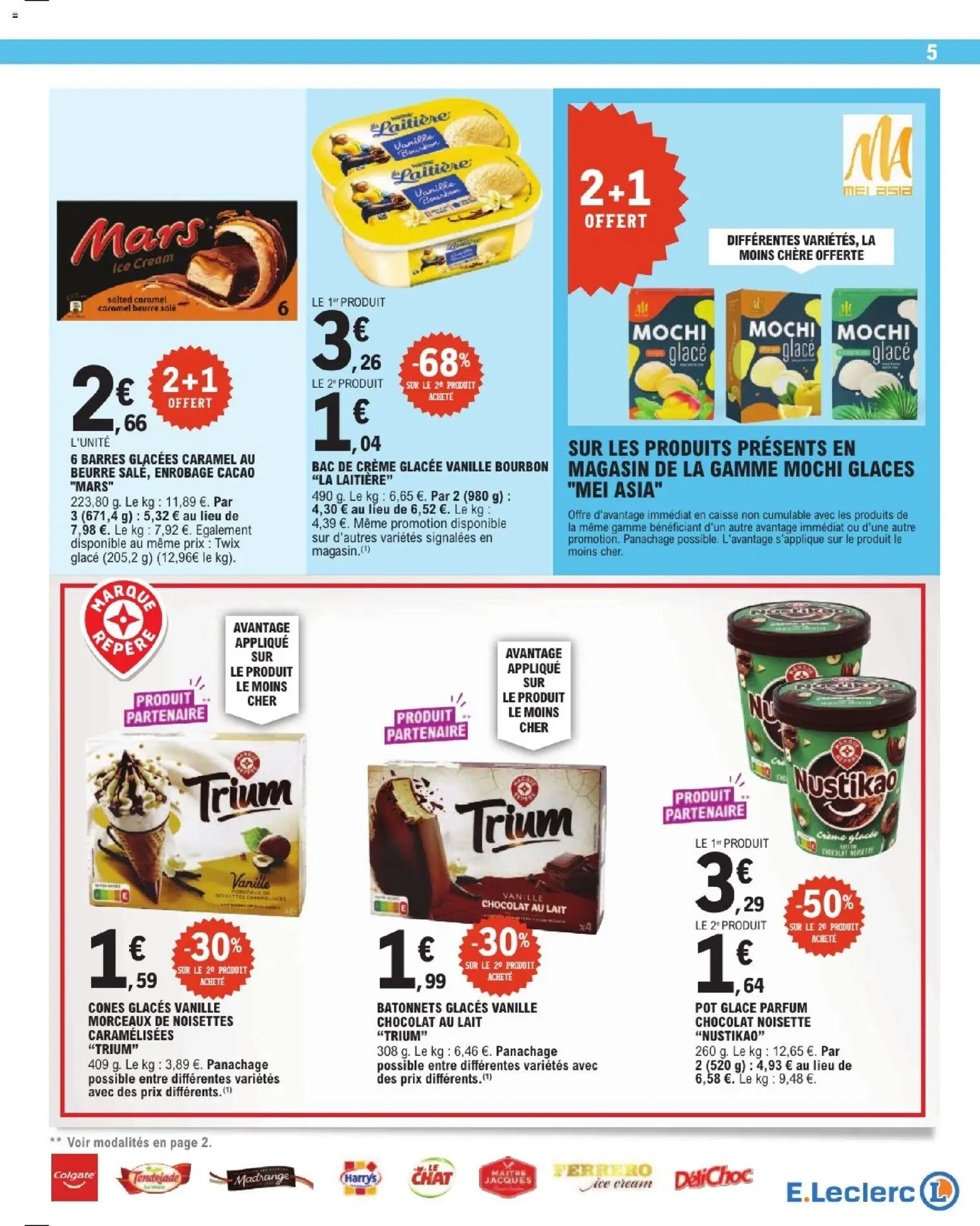 {H1} | Page: 5 | Produits: Glaces, Glace, Cônes, Lait