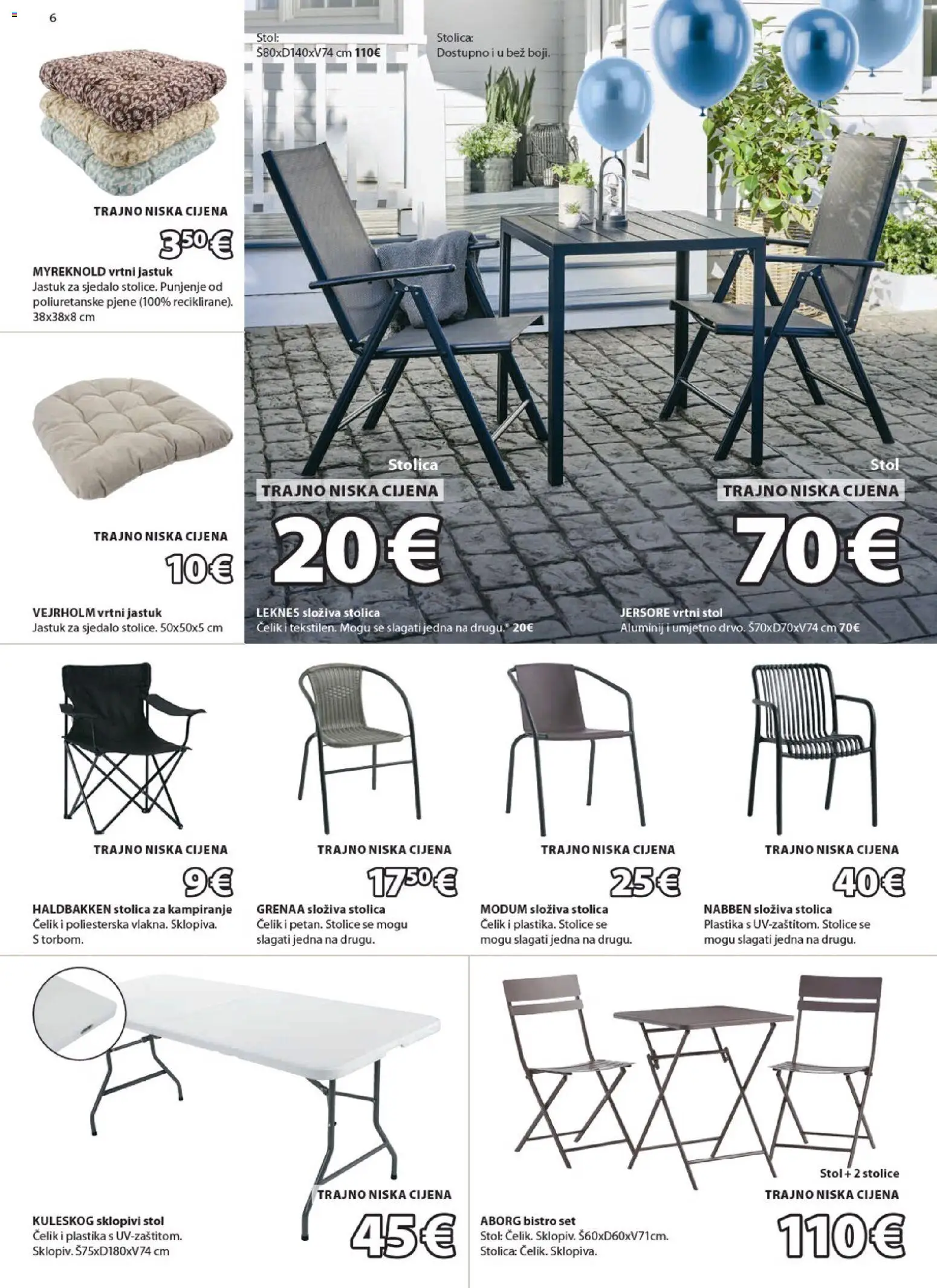 JYSK katalog | vrijedi od 08.04.2026 | Stranica: 6 | Proizvodi: Jastuk, Stol, Stolica