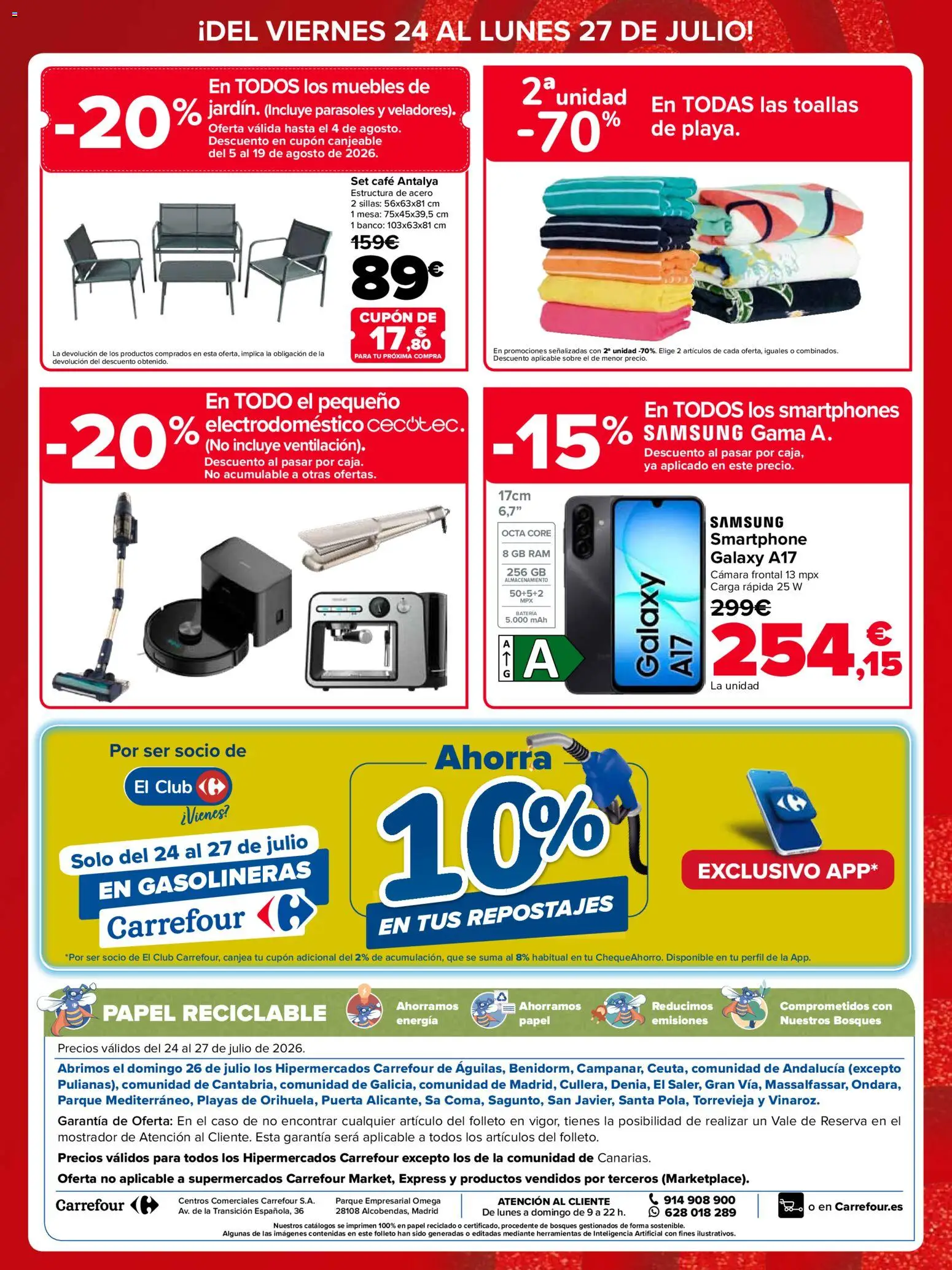 Carrefour Precio Imbatible │ válido desde el 24/07/2026 | Página: 4 | Productos: Smartphone, Muebles, Cámara, Mesa