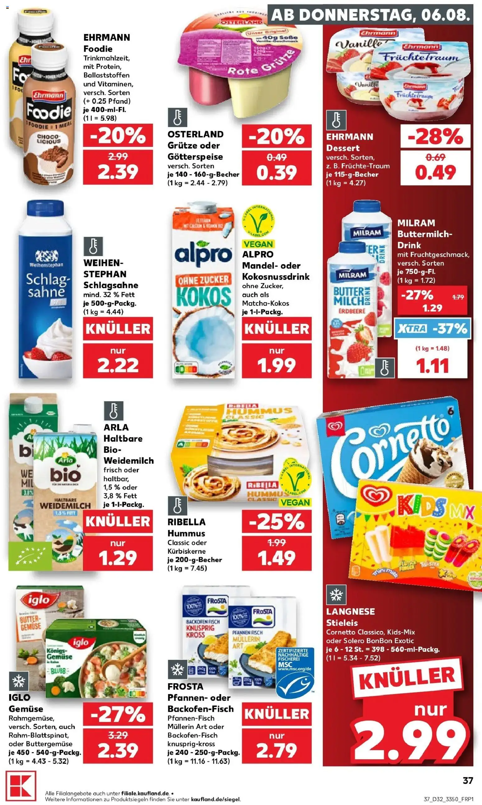 Kaufland Prospekt Altenburg – gültig ab 03.08.2026 | Seite: 46 | Produkte: Schlagsahne, Iglo, Gemüse, Sahne