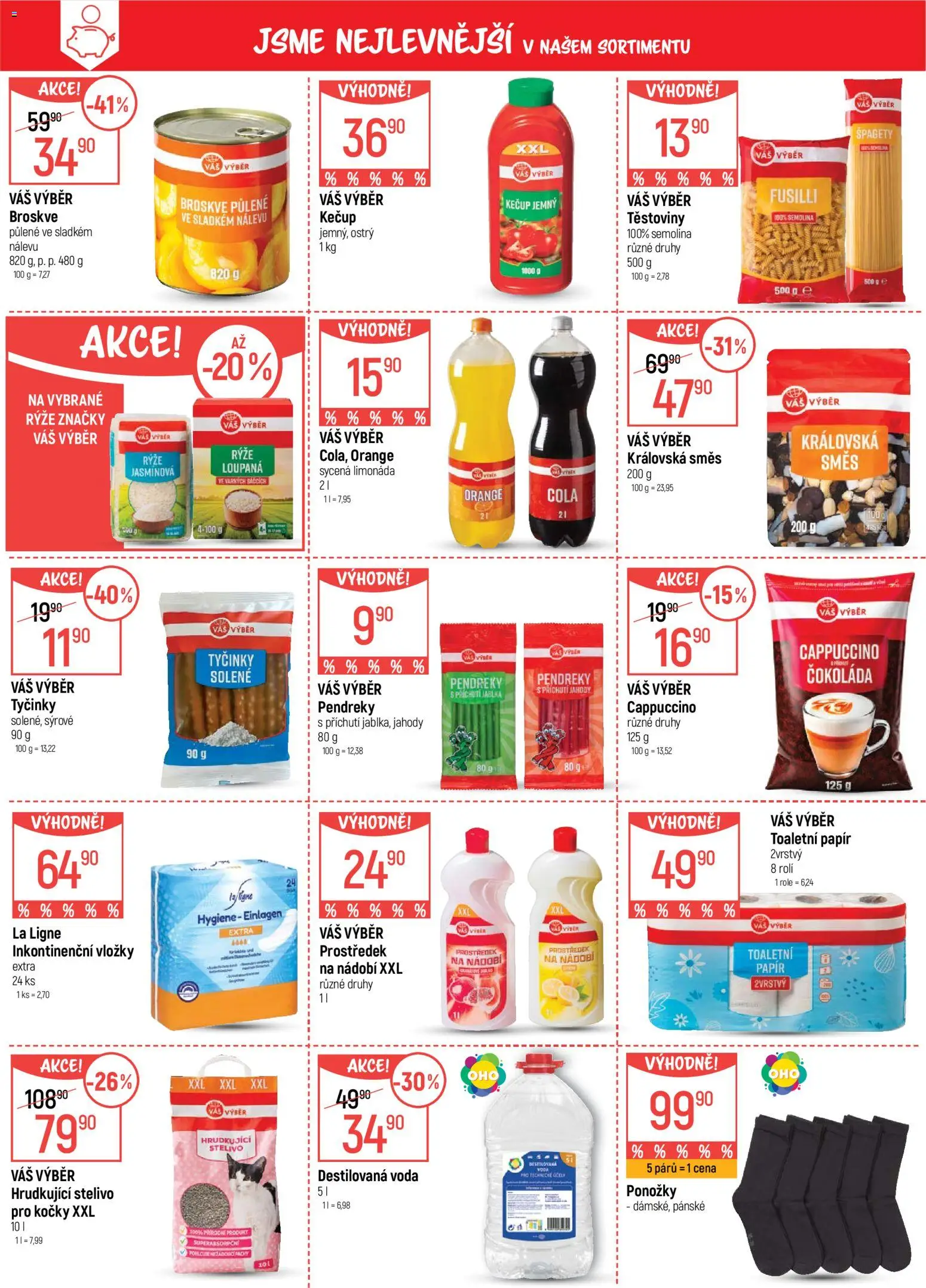 Globus leták od 22.07.2026 | Strana: 4 | Produkty: Čokoláda, Vložky, Destilovaná voda, Semolina