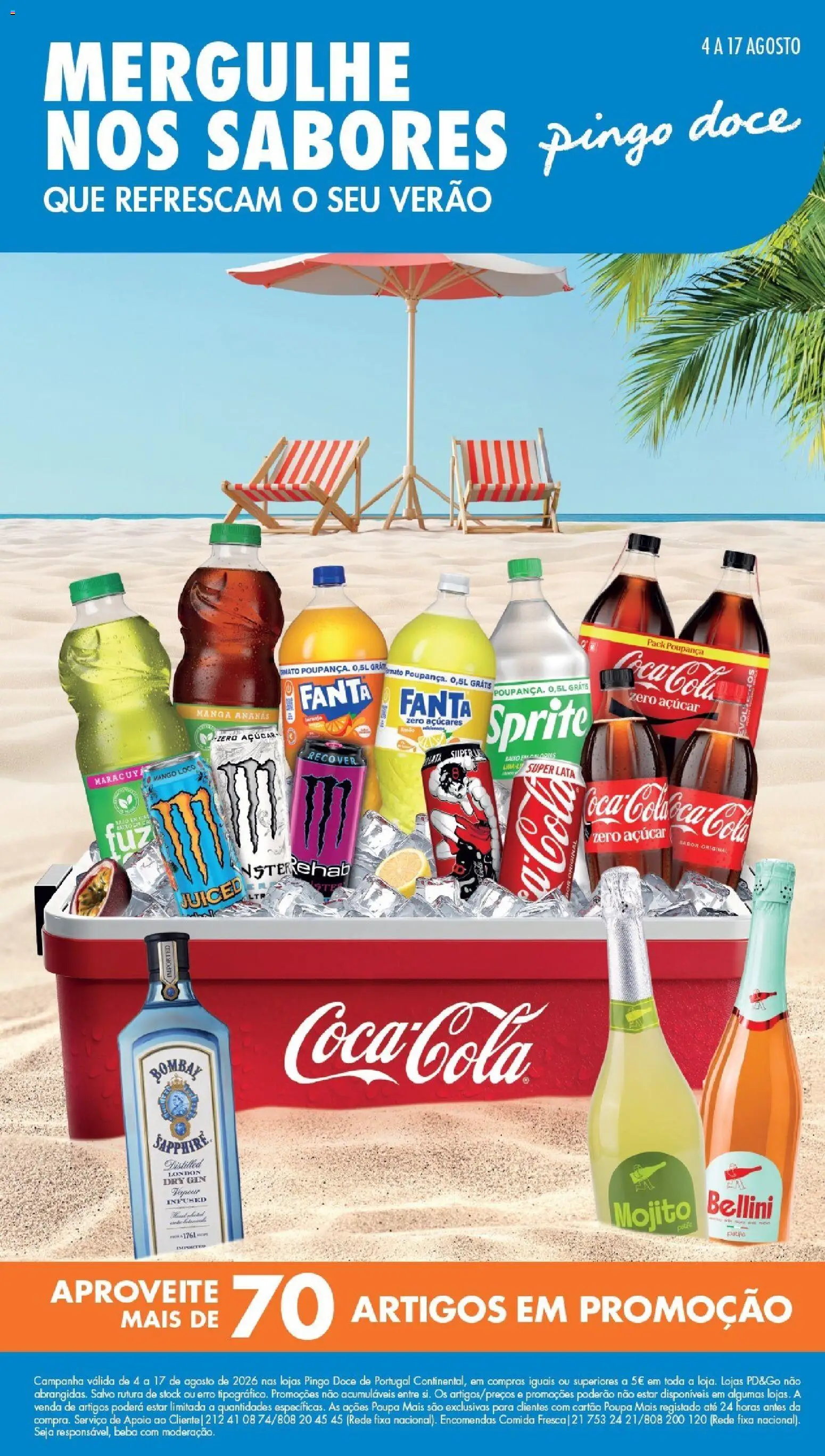 Pingo Doce Especial Bebidas │ válido de 04/08/2026 | Página: 1 | Produtos: Fanta, Açúcar, Gin