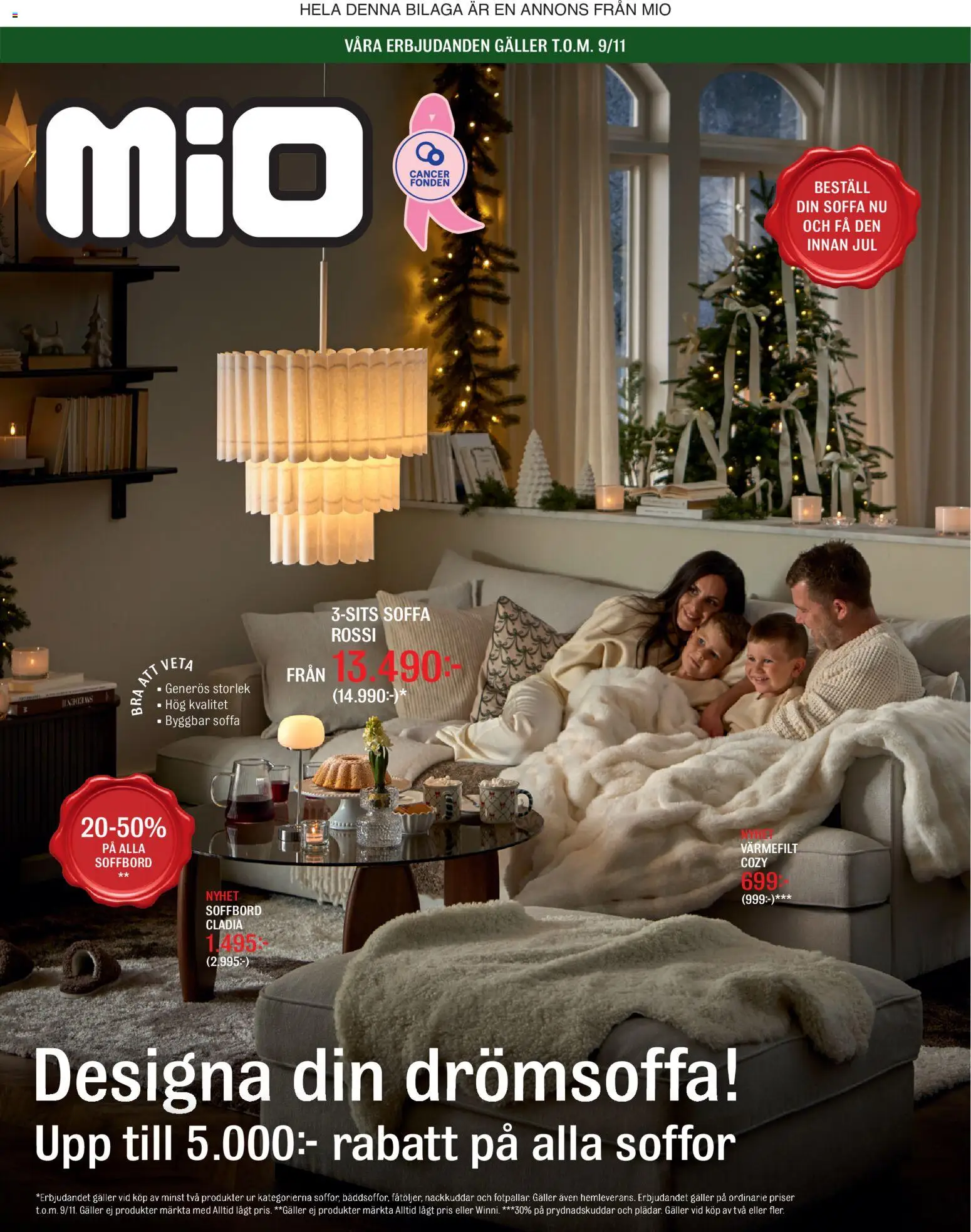 Mio reklamblad aktuell från 20/10/2026 | Sida: 1 | Produkter: Värmefilt, Galler, Soffa, Soffbord