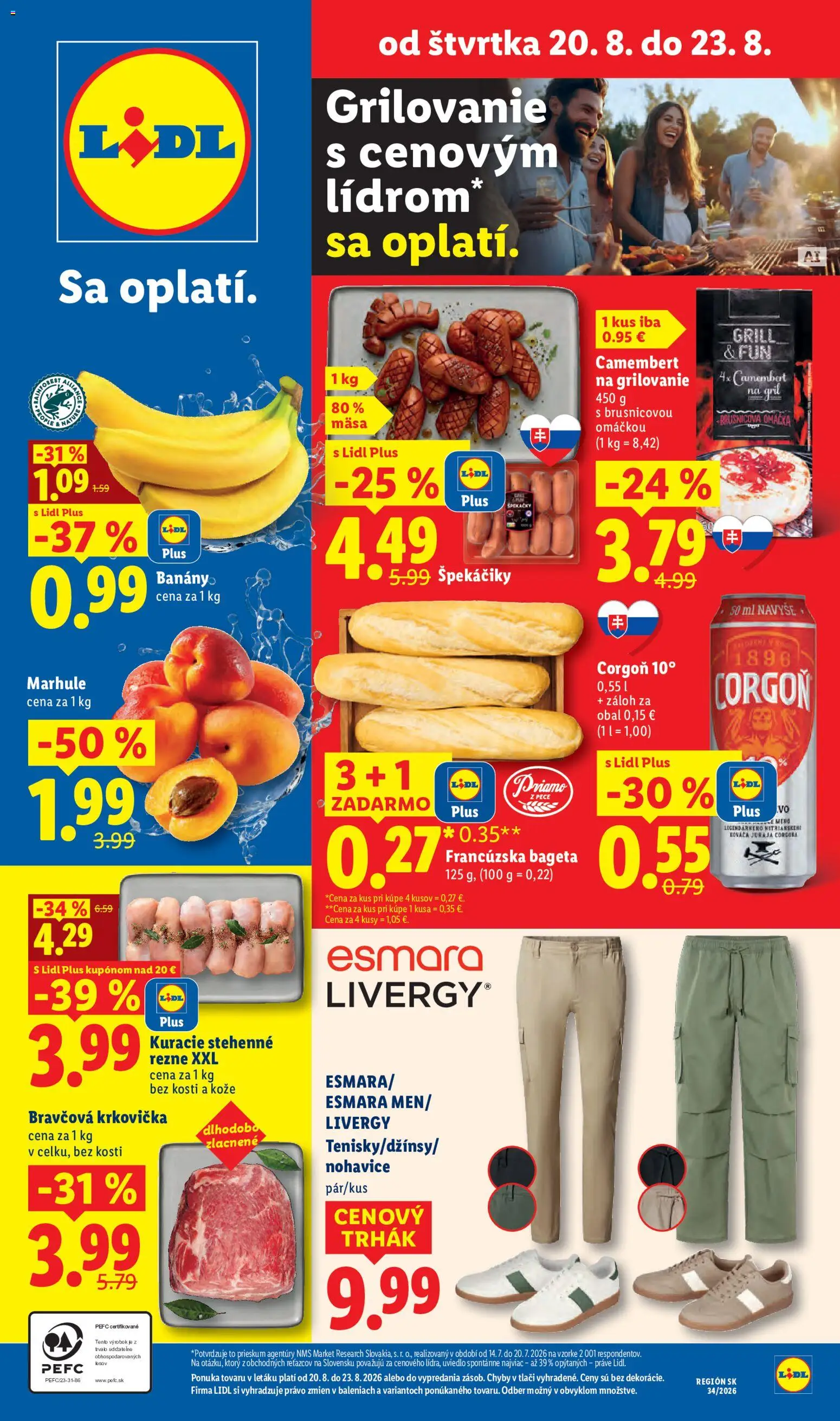 Nové Lidl akcie – leták je platný od 17.08.2026 | Strana: 63 | Produkty: Gril, Omáčka, Rezne, Marhule